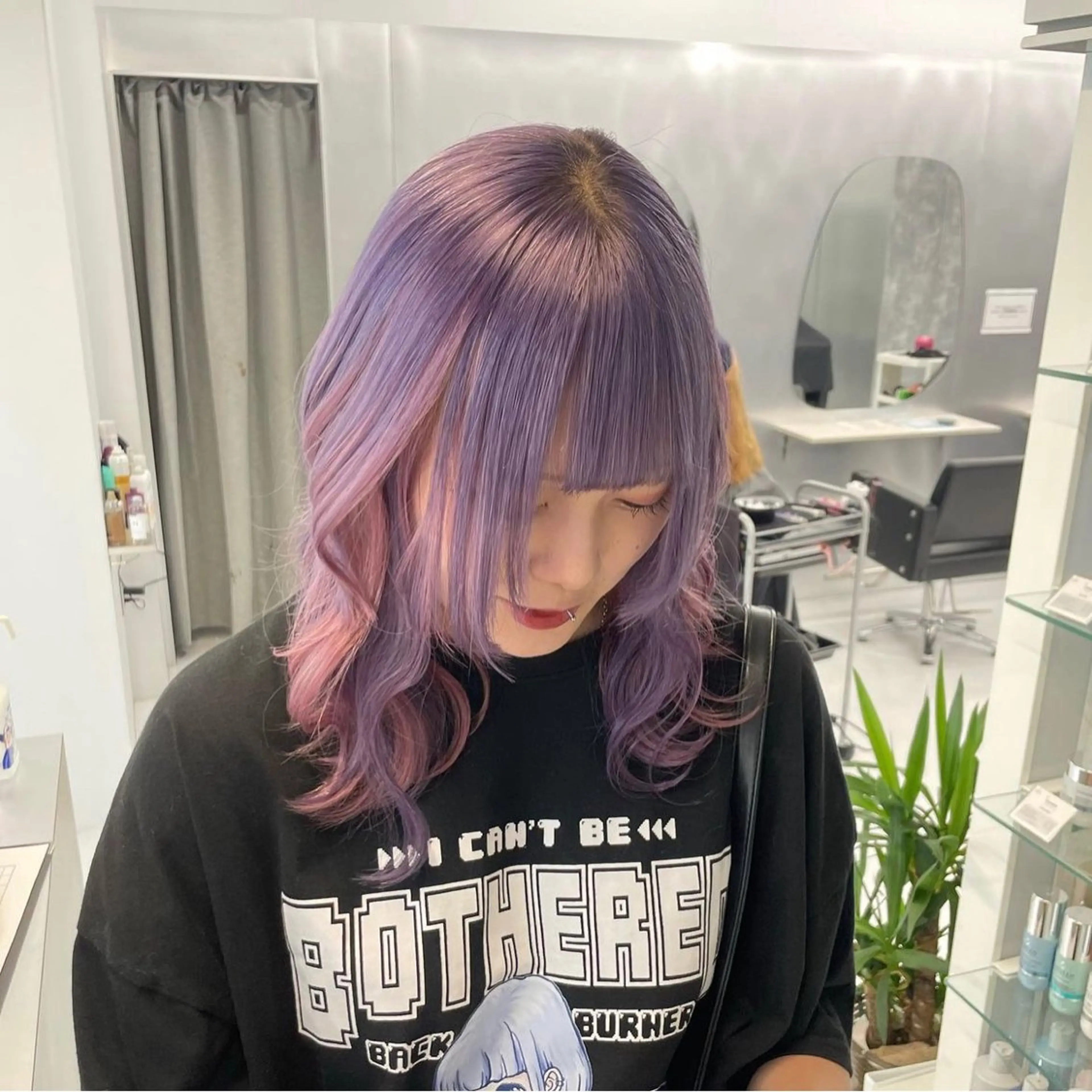 セミロング カット ヘアカラー トリートメント ハイトーン特化🎀 LEONのヘアスタイル