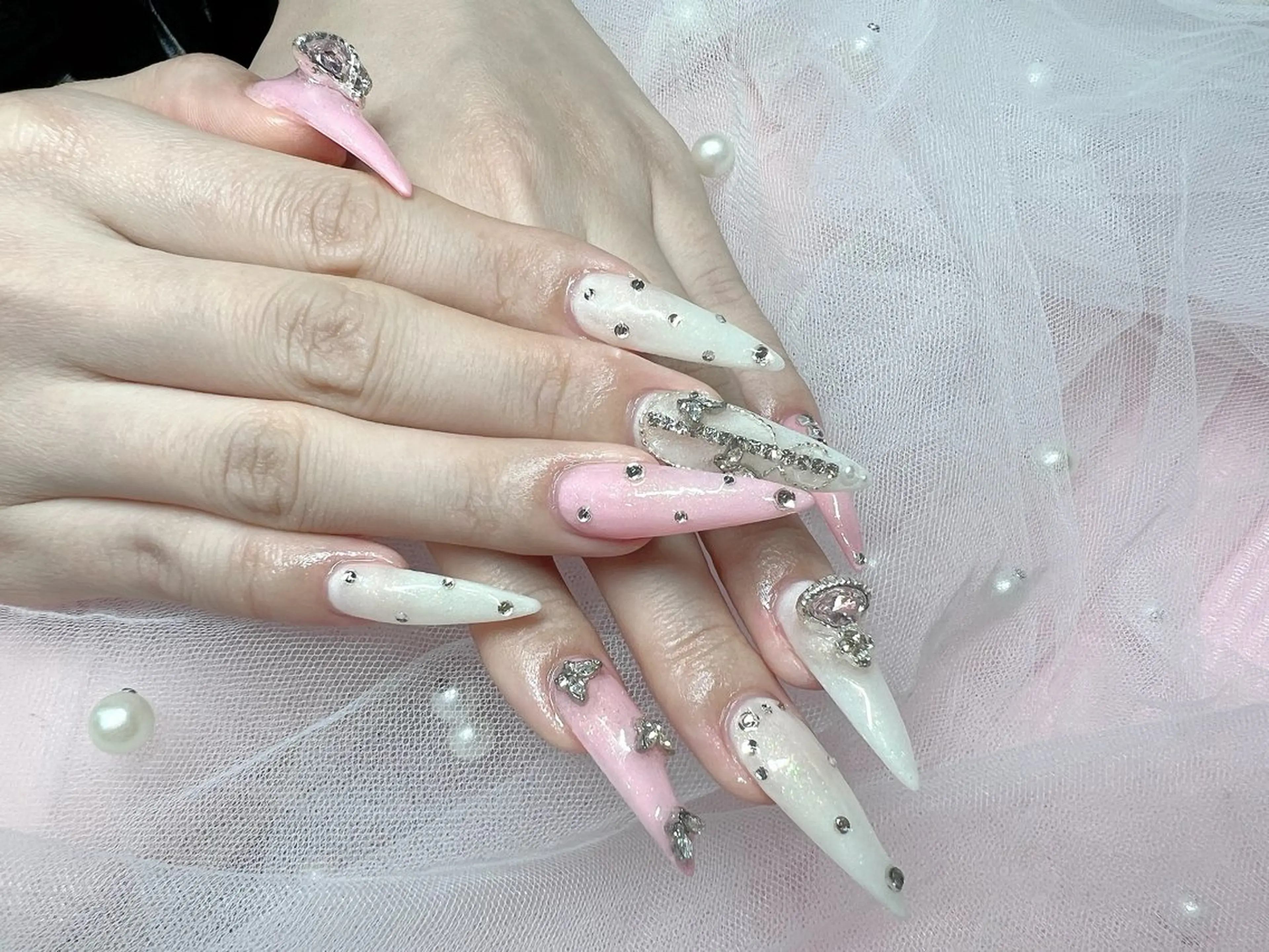 ネイル 長さ出し ガール ネイルサロン Girl salonのネイルデザイン