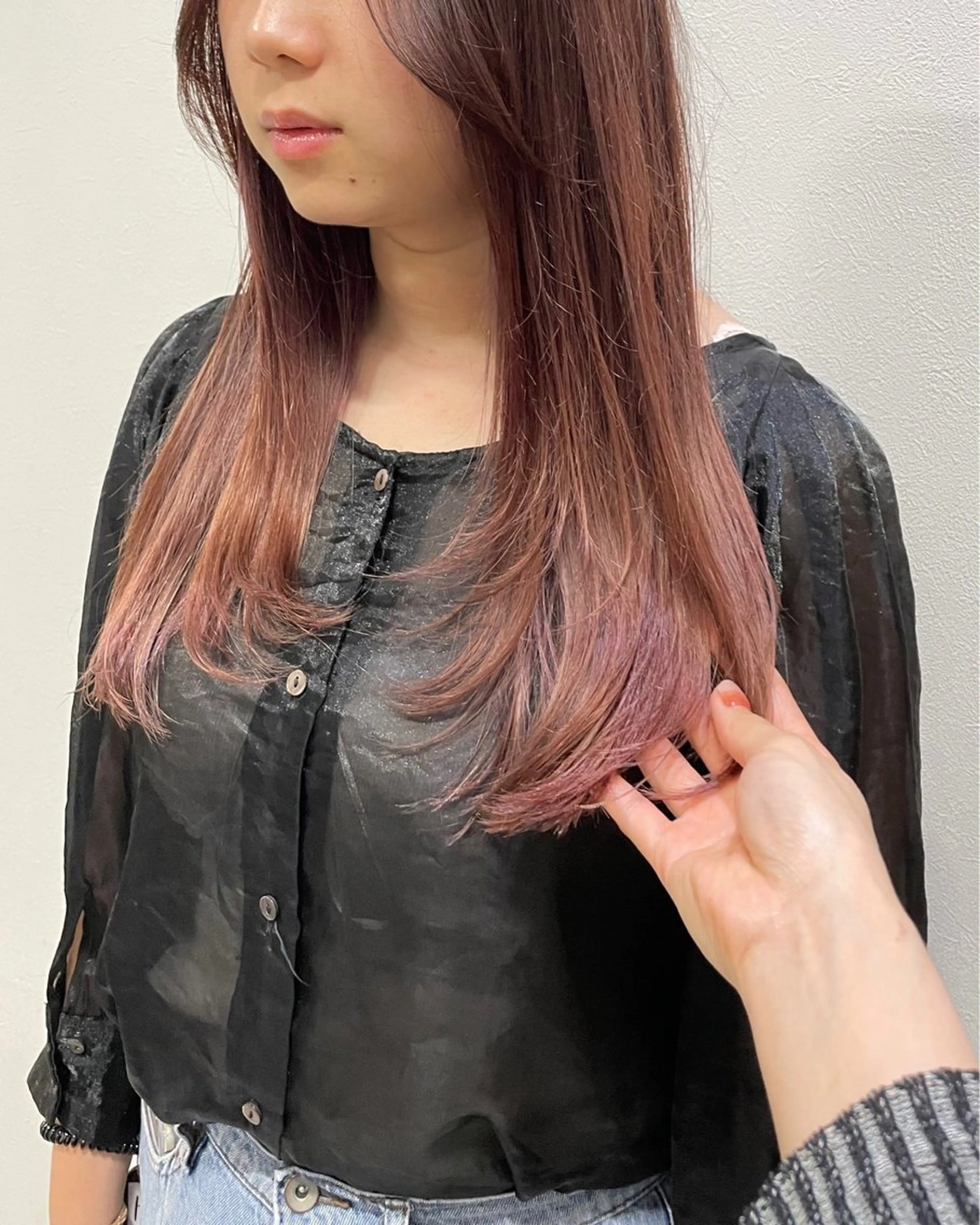 ミディアム カラー カット ヘアカラー トリートメント 向日葵🌻 /レディースカットのヘアスタイル