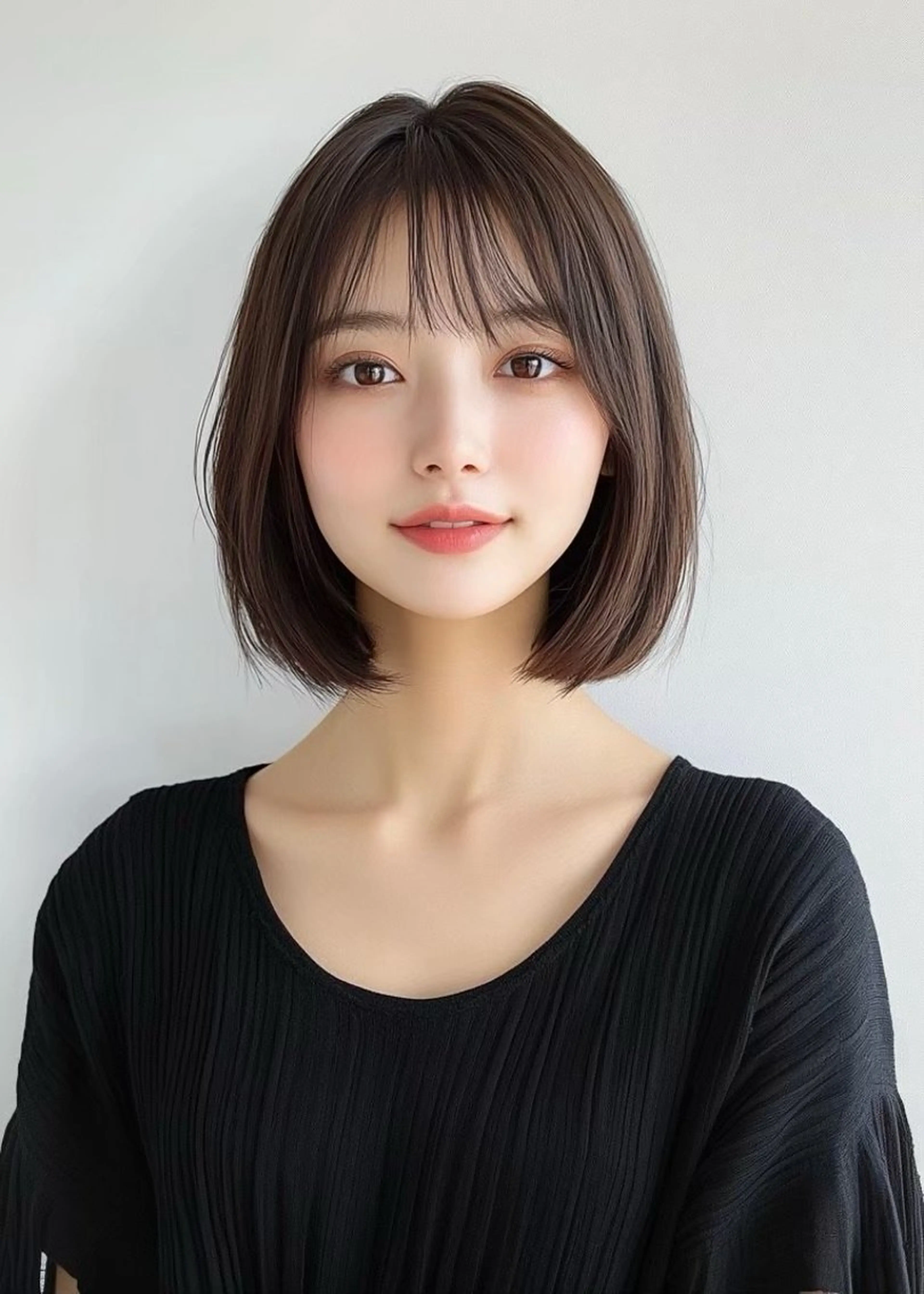 ミディアム カット ヘアカラー トリートメント 韓国風/髪質改善/ ナガヤアキラのヘアスタイル