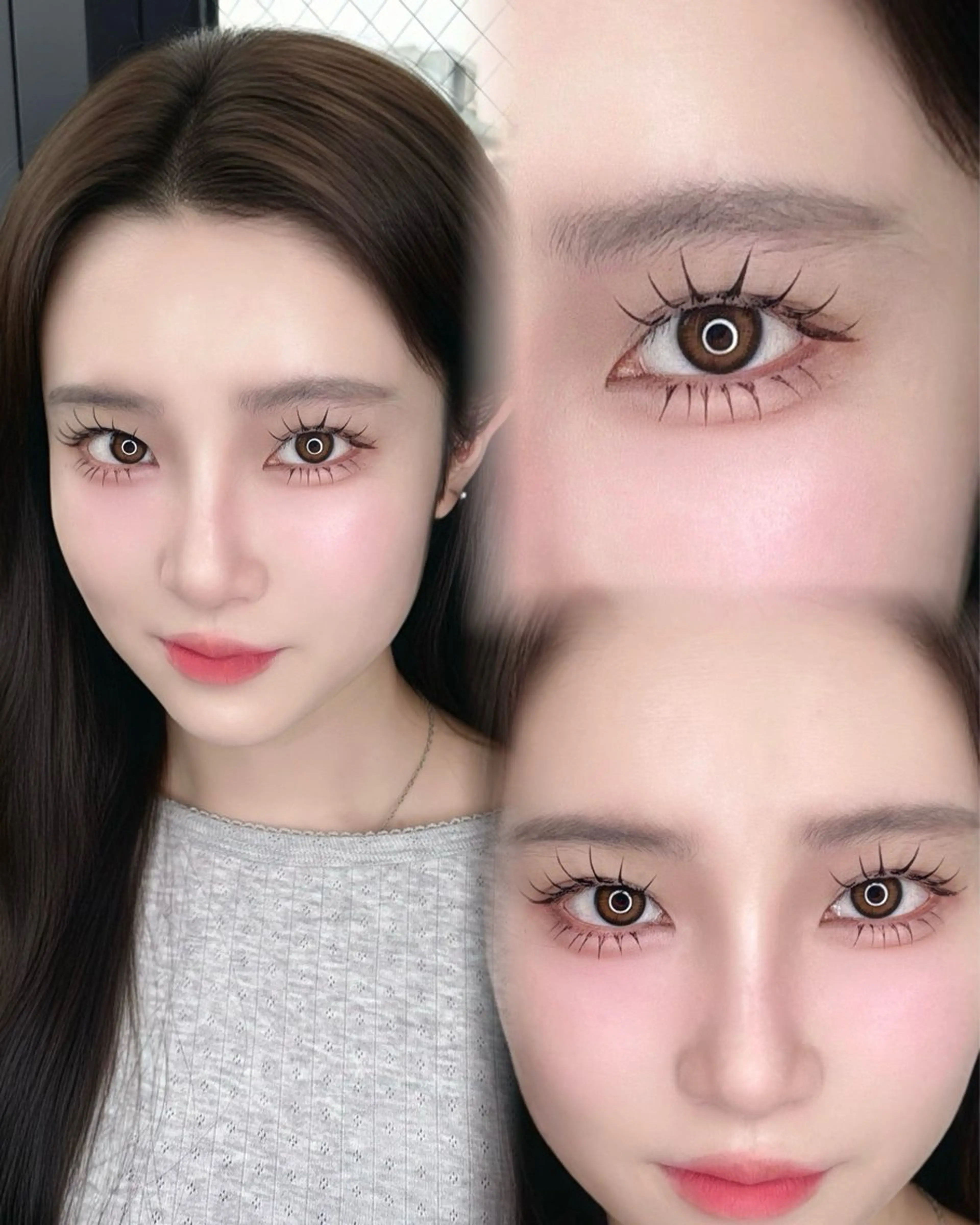 上下マツエク🤍上フラットラッシュ80本🎀下30本🎀LED変更1100円 Lカールあり♡オフコーティング込♡の写真