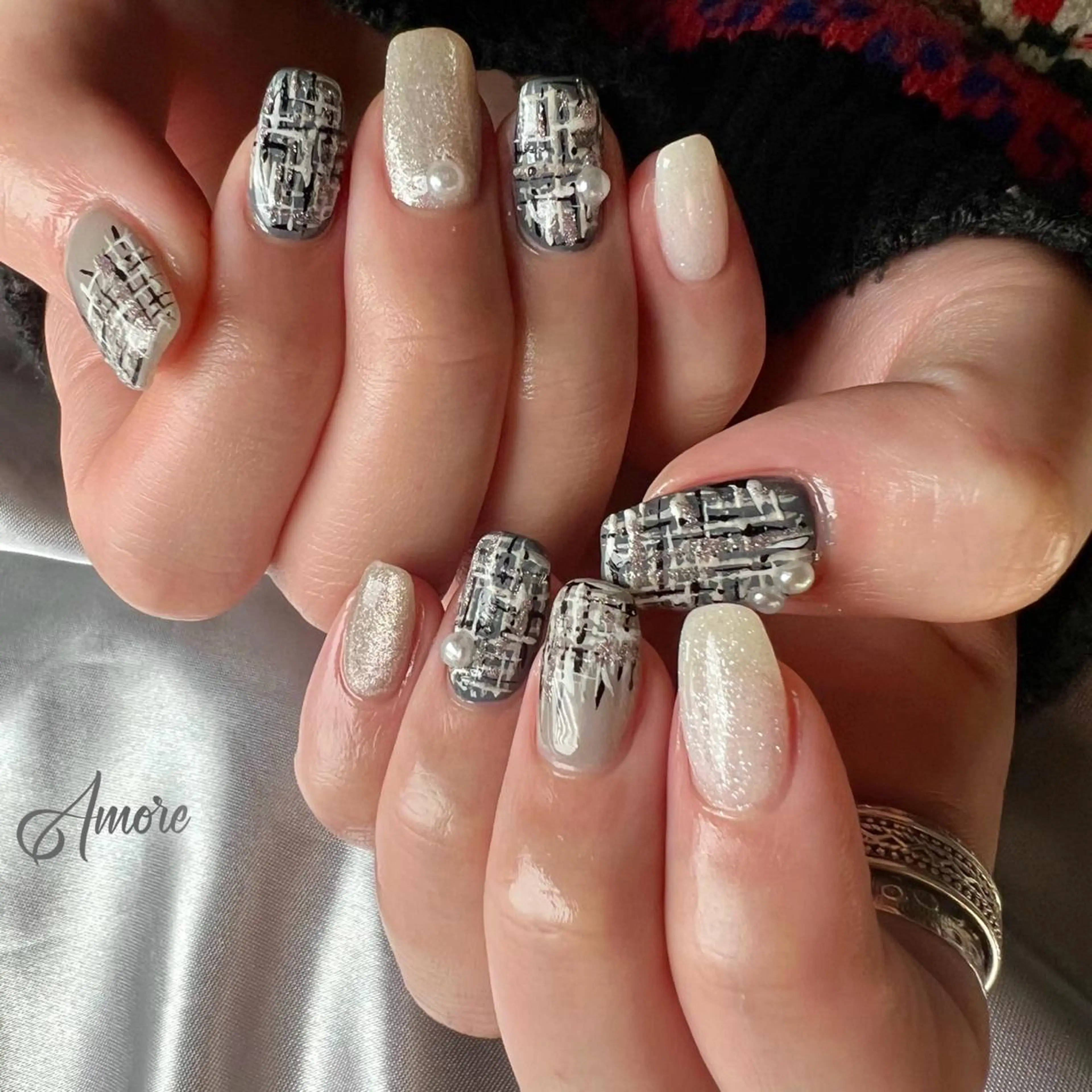 ネイル ジェルネイル ミラーネイル オフィスネイル パラジェル You kyehwaのネイルデザイン