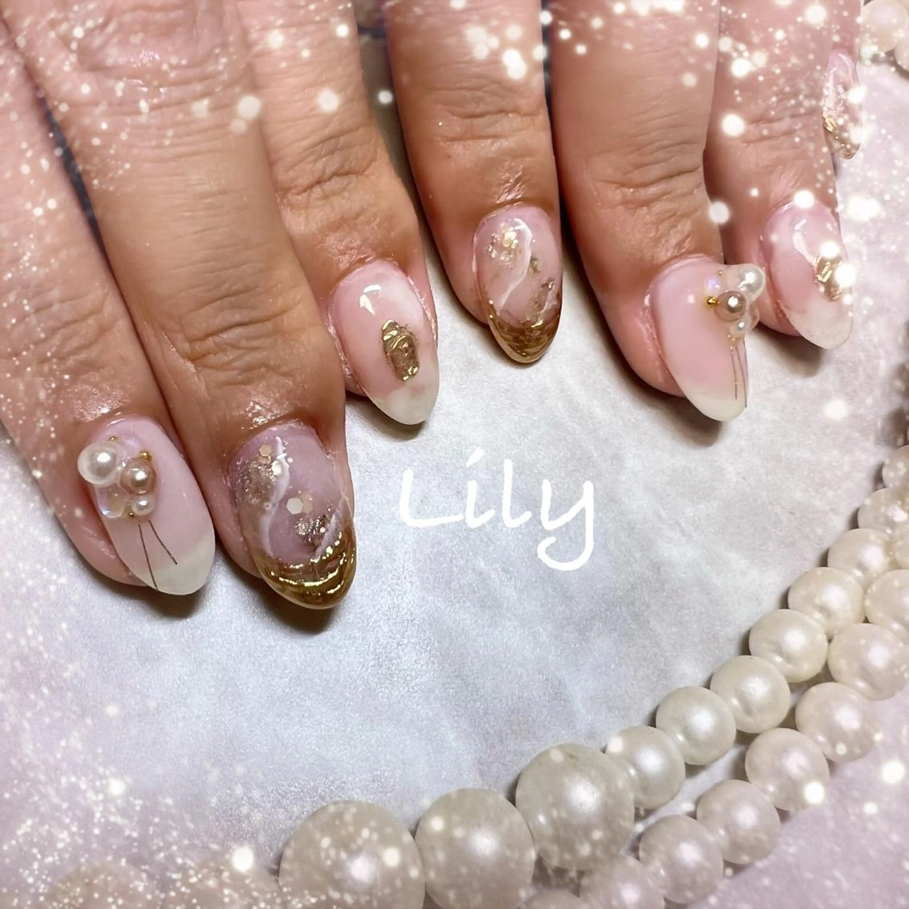 ネイル ハンドネイル Lily*nail 🌻Mii🌻のネイルデザイン