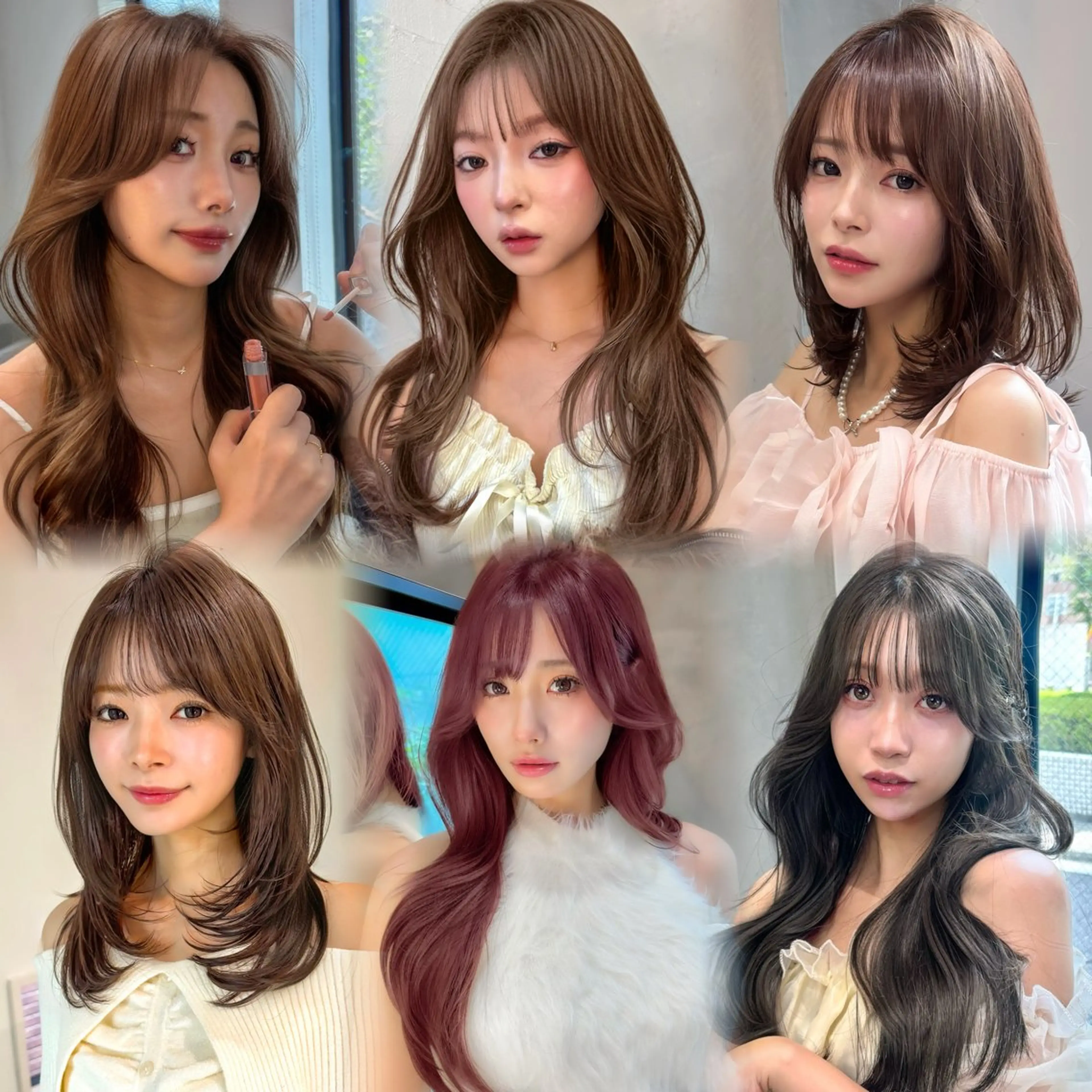 ロング くびれヘア 韓国風ヘア レイヤーカット 小顔カット カット トリートメント 🤍aimi🤍 ウルフ/韓国ヘアのヘアスタイル