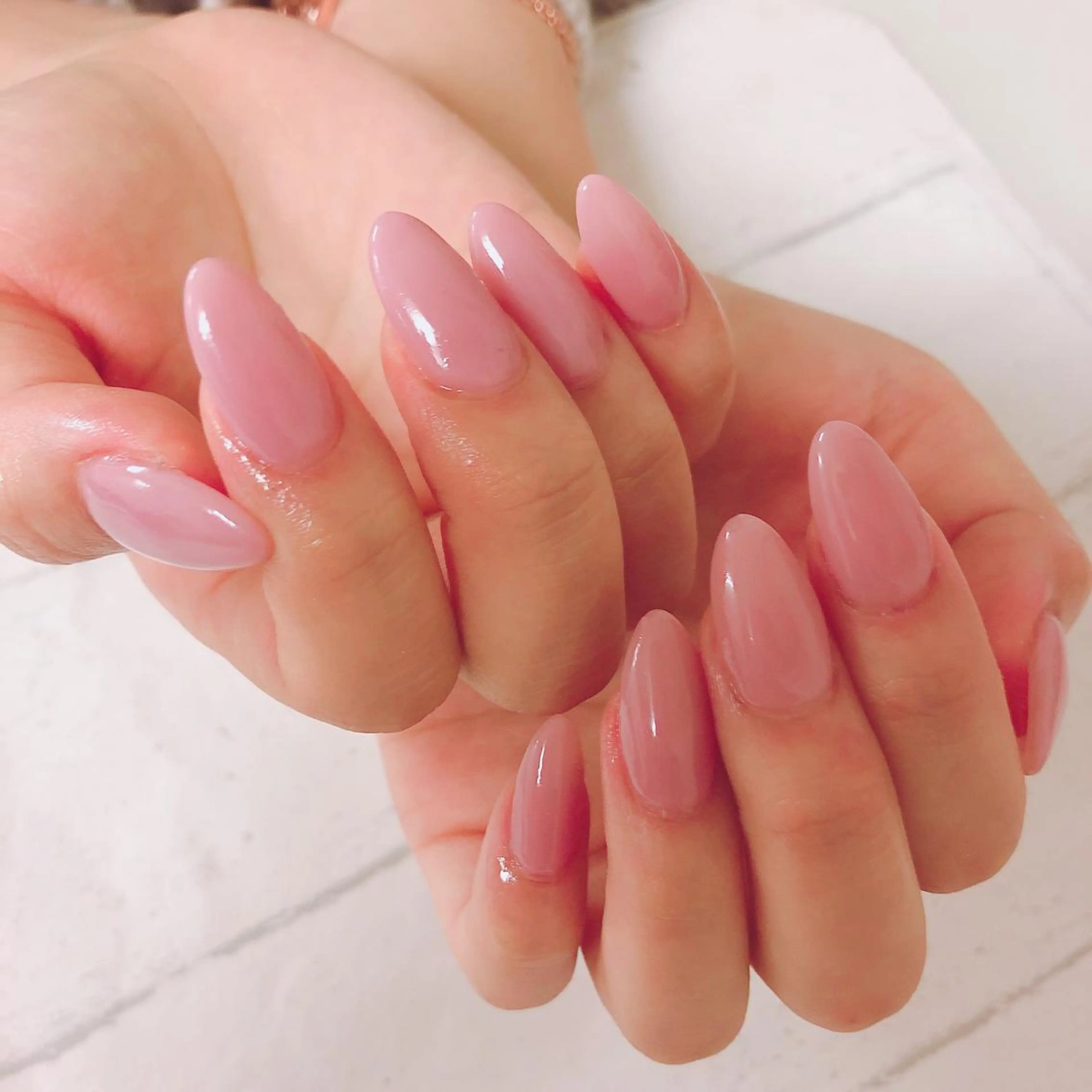 ネイル ワンカラーネイル ピンク スカルプネイル ono megumiのネイルデザイン