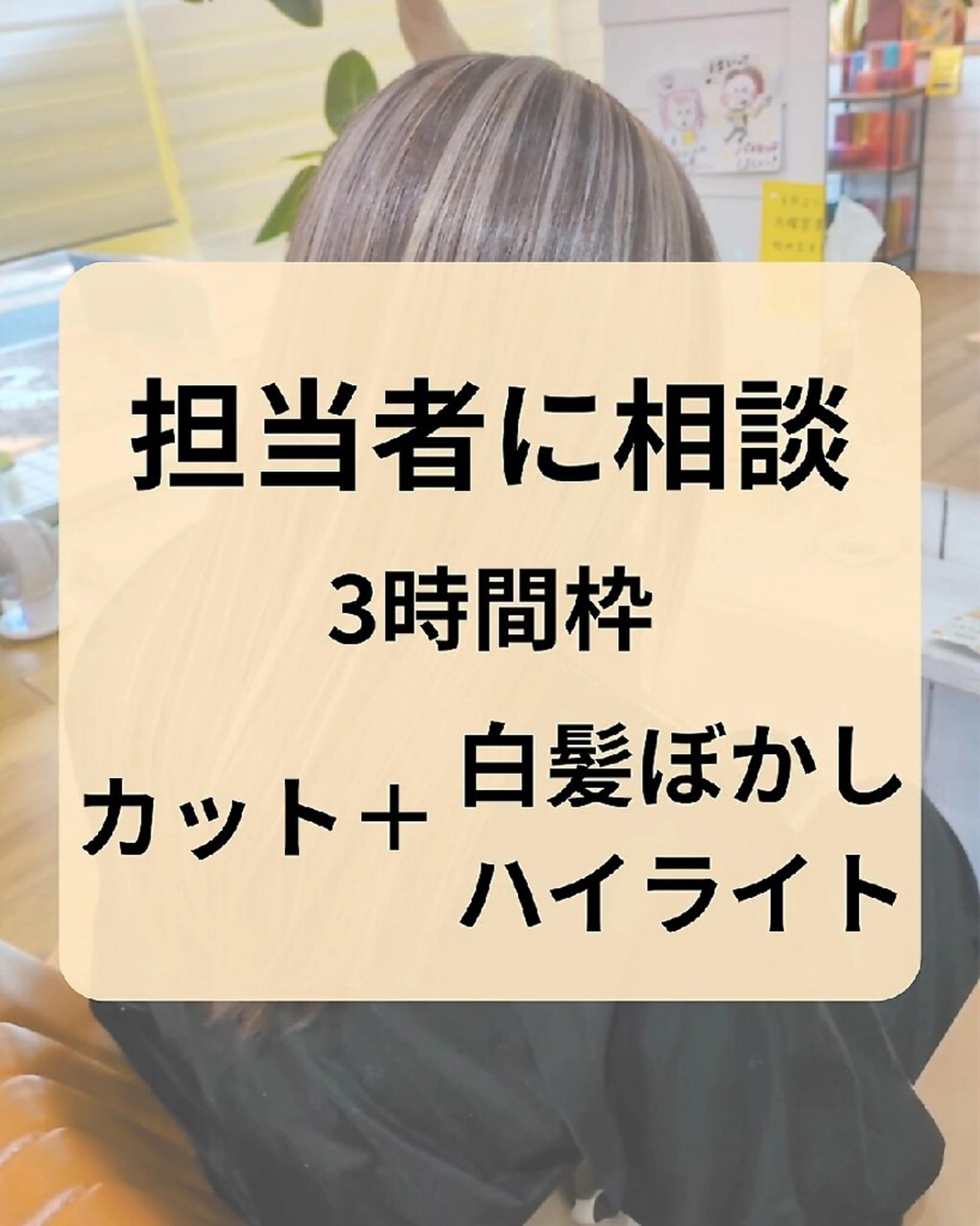 【白髪ぼかしで迷ったらコレ】白髪ぼかしハイライト＋カット ¥14500〜19800の写真