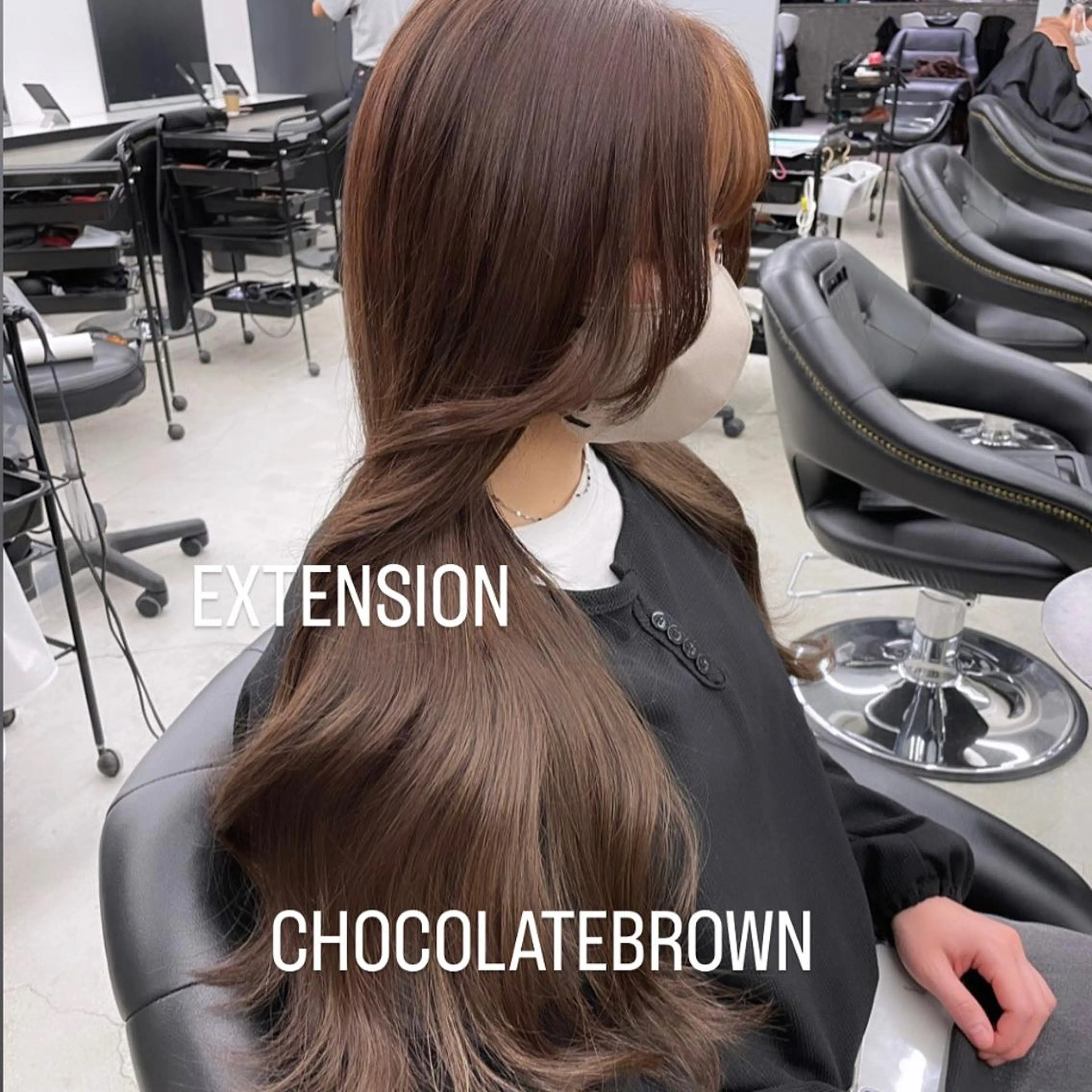 ロング カラー エクステ エクステ🩵ブリーチ 韓国ヘア🩵KAEのヘアスタイル