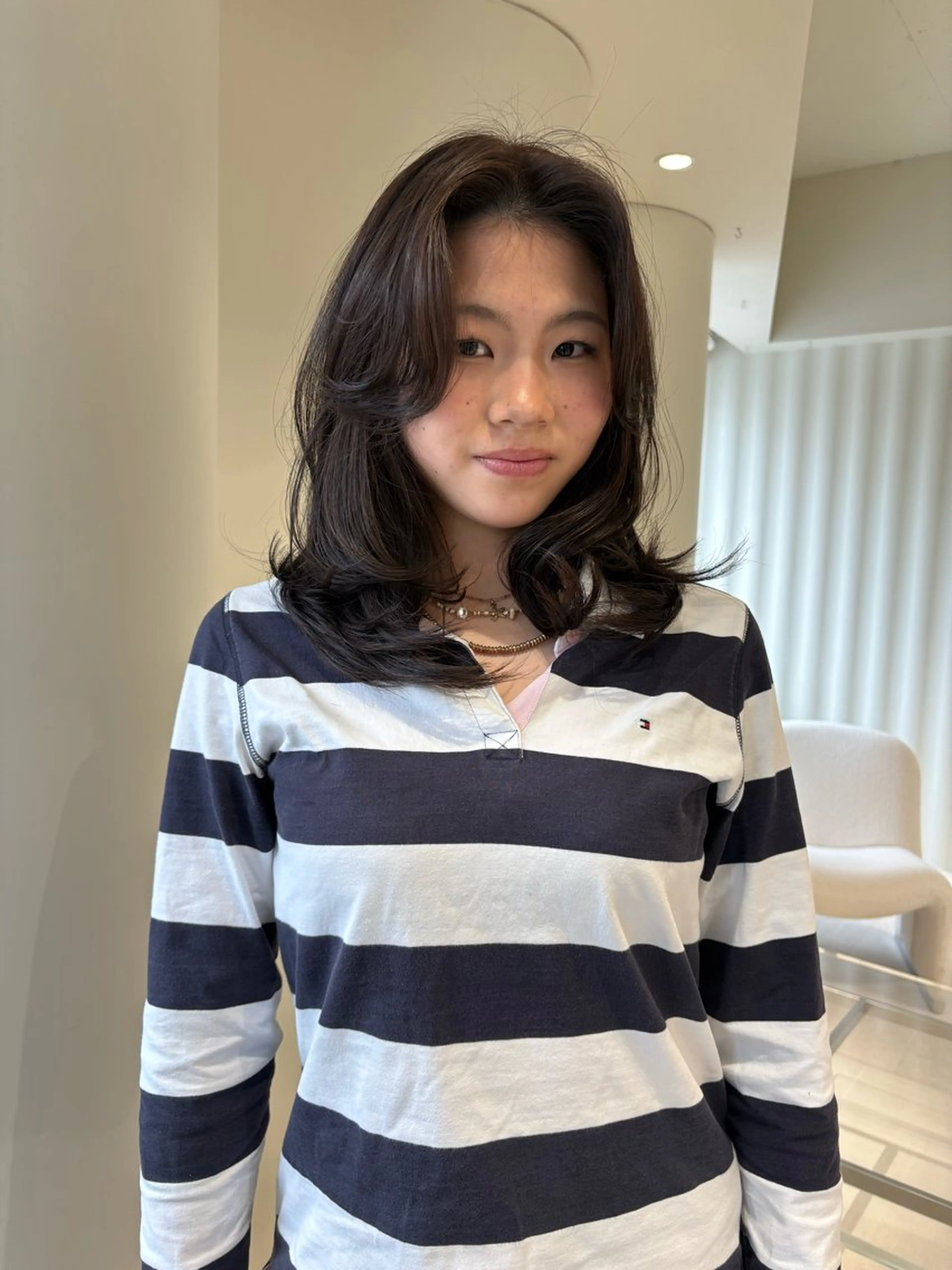 セミロング カラー レイヤーカット カット ヘアカラー 海外レイヤー /NAGISAのヘアスタイル