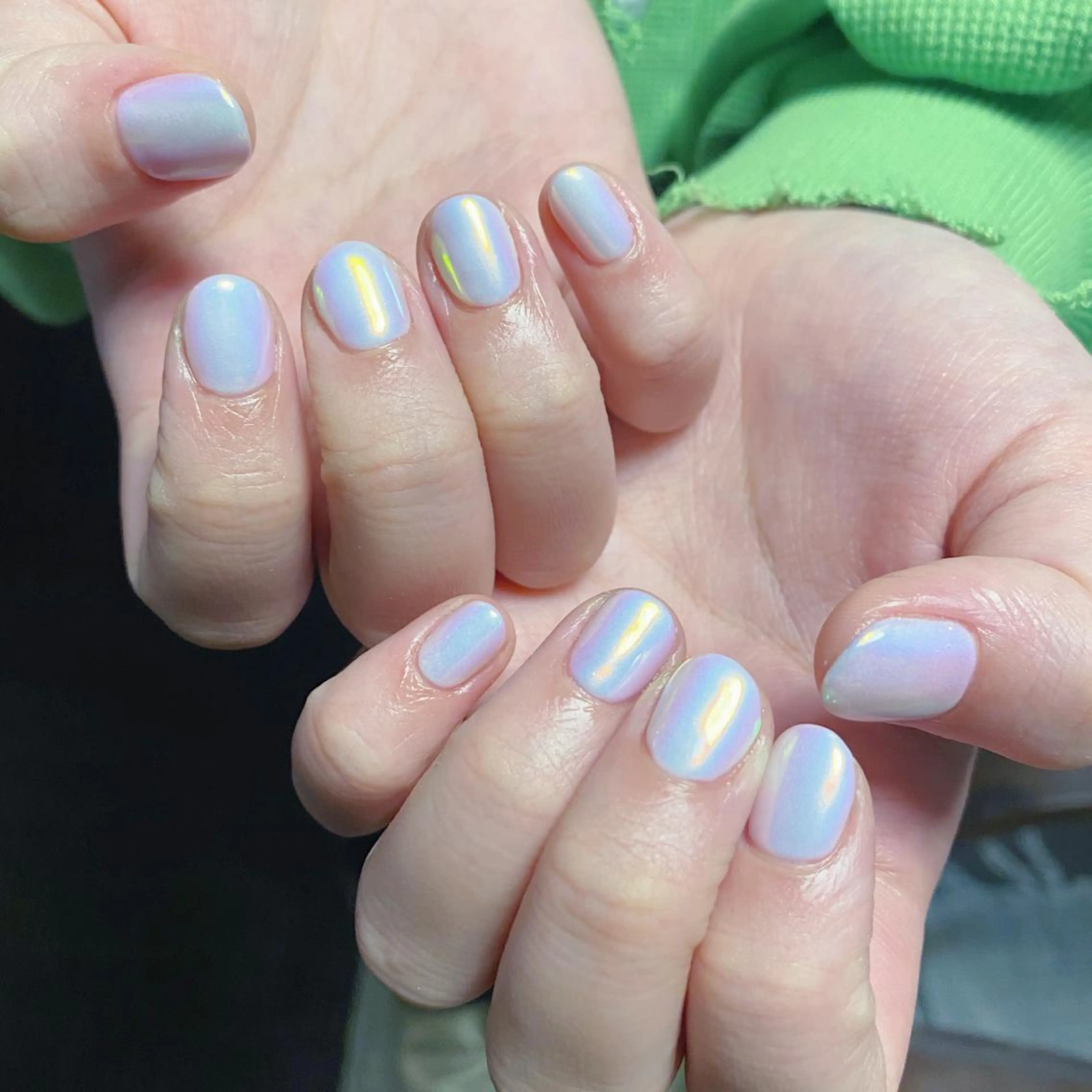 ネイル アートネイル オーロラネイル 韓国ネイル ミラーネイル ニュアンスネイル To Me Nail所属・🩵 mei🩵のネイルデザイン