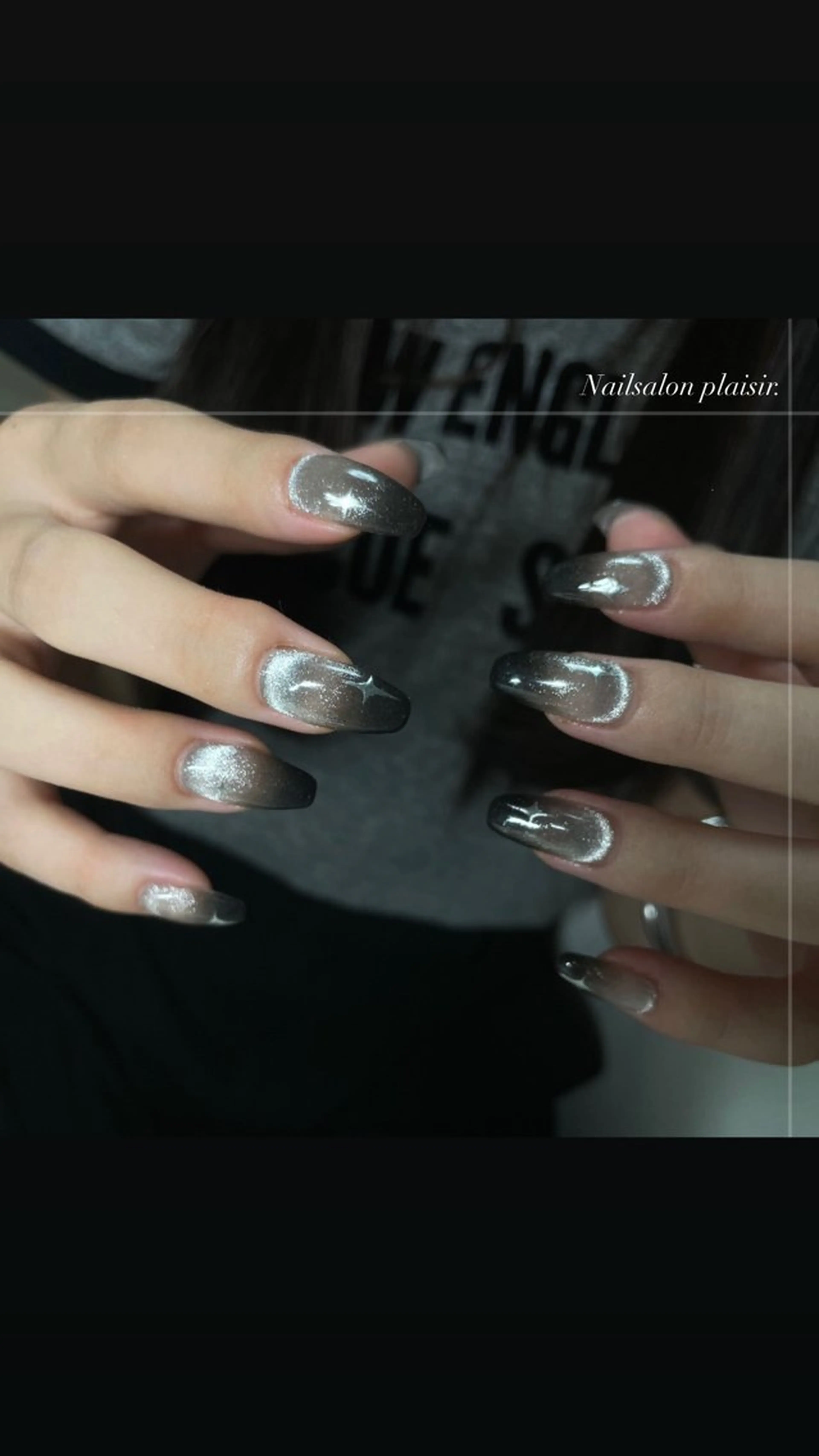 ネイル マグネットネイル ニュアンスネイル ピンク ワンホンネイル ハンドネイル Nallsalon Plaisirbeauty所属・Plaisir beautyのネイルデザイン