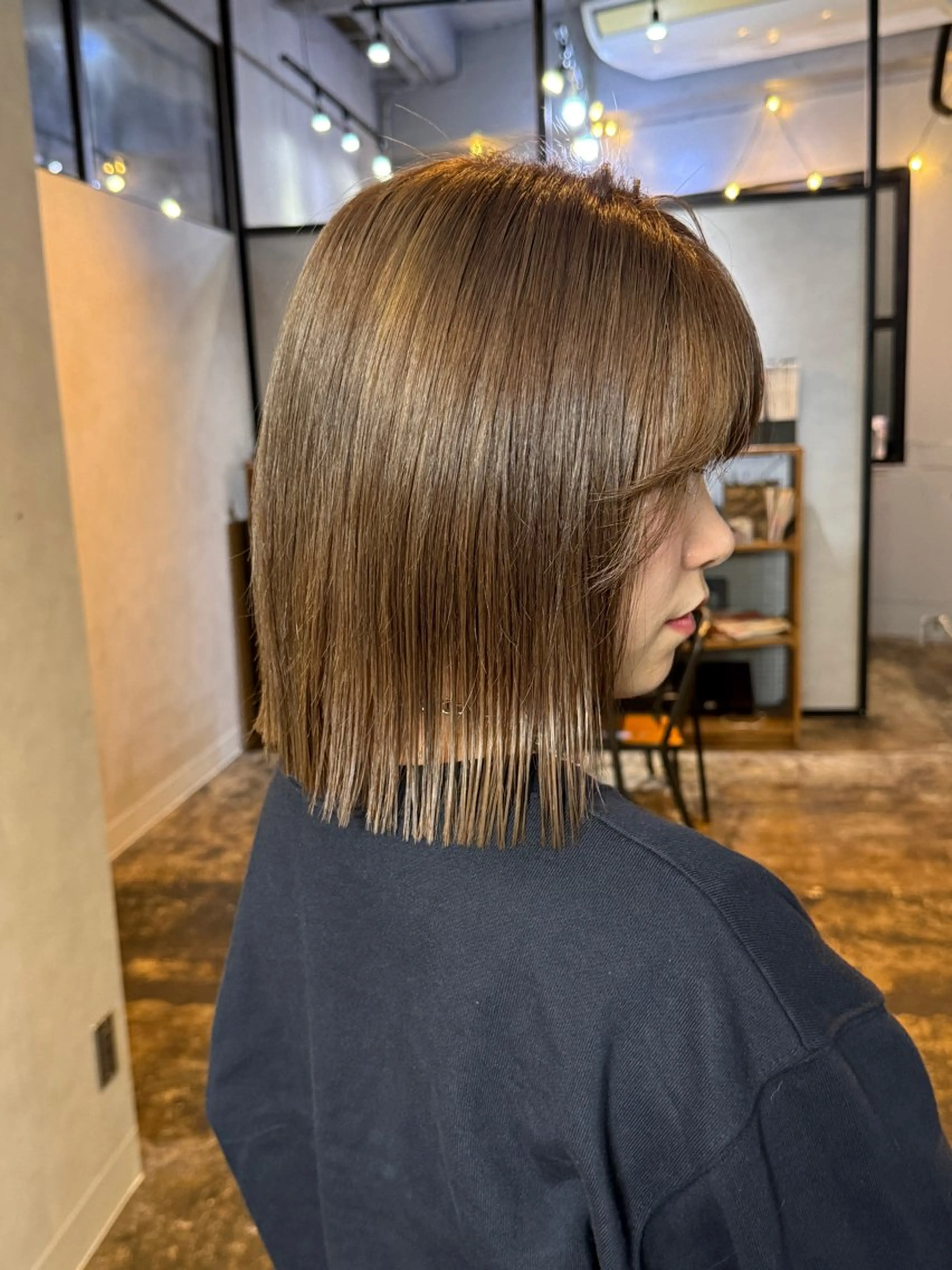 ミディアム カラー ヘアカラー トリートメント 透明感カラー/パーマ 🌀アオノのヘアスタイル