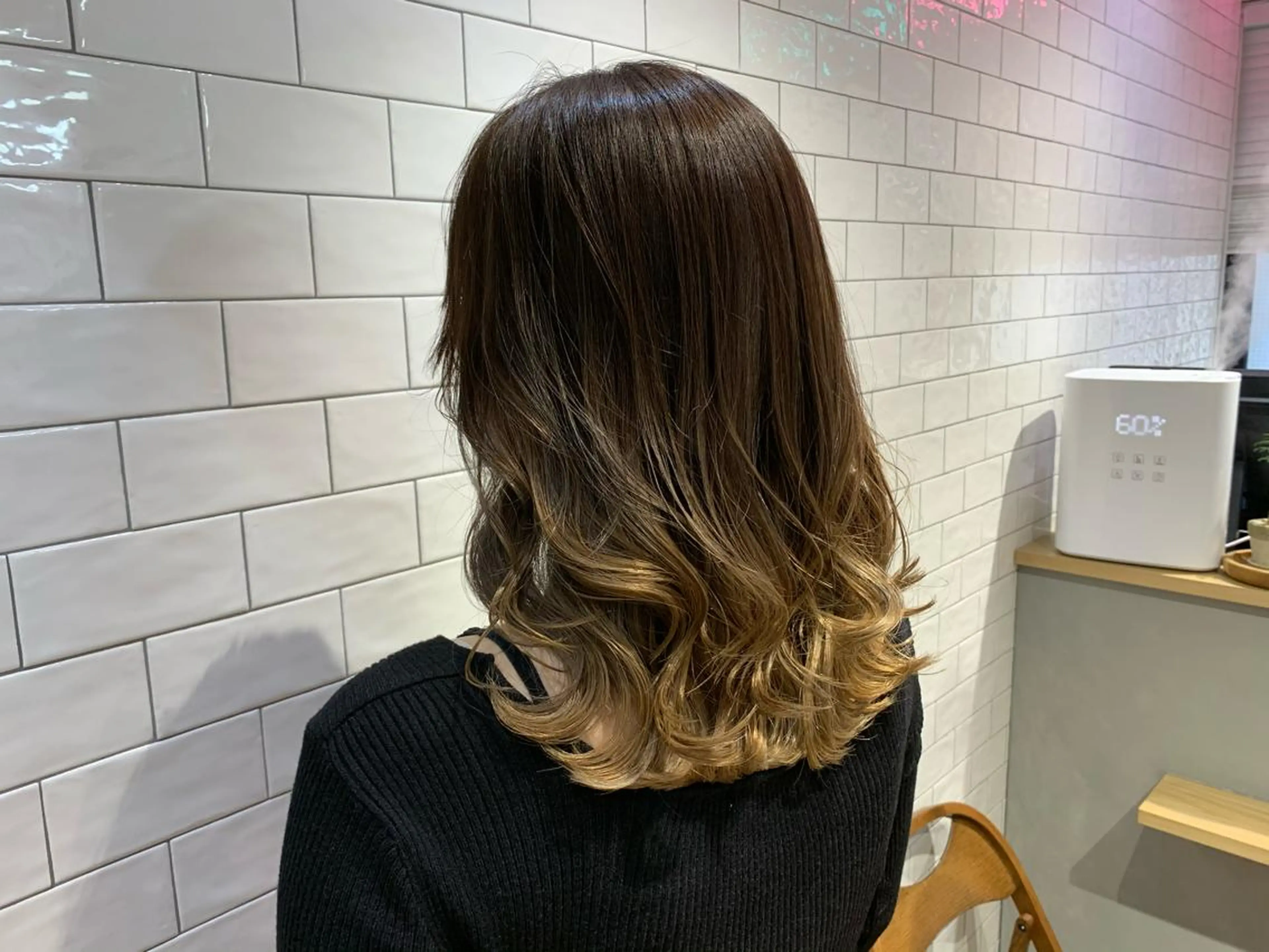 セミロング カラー 原山 直人のヘアスタイル