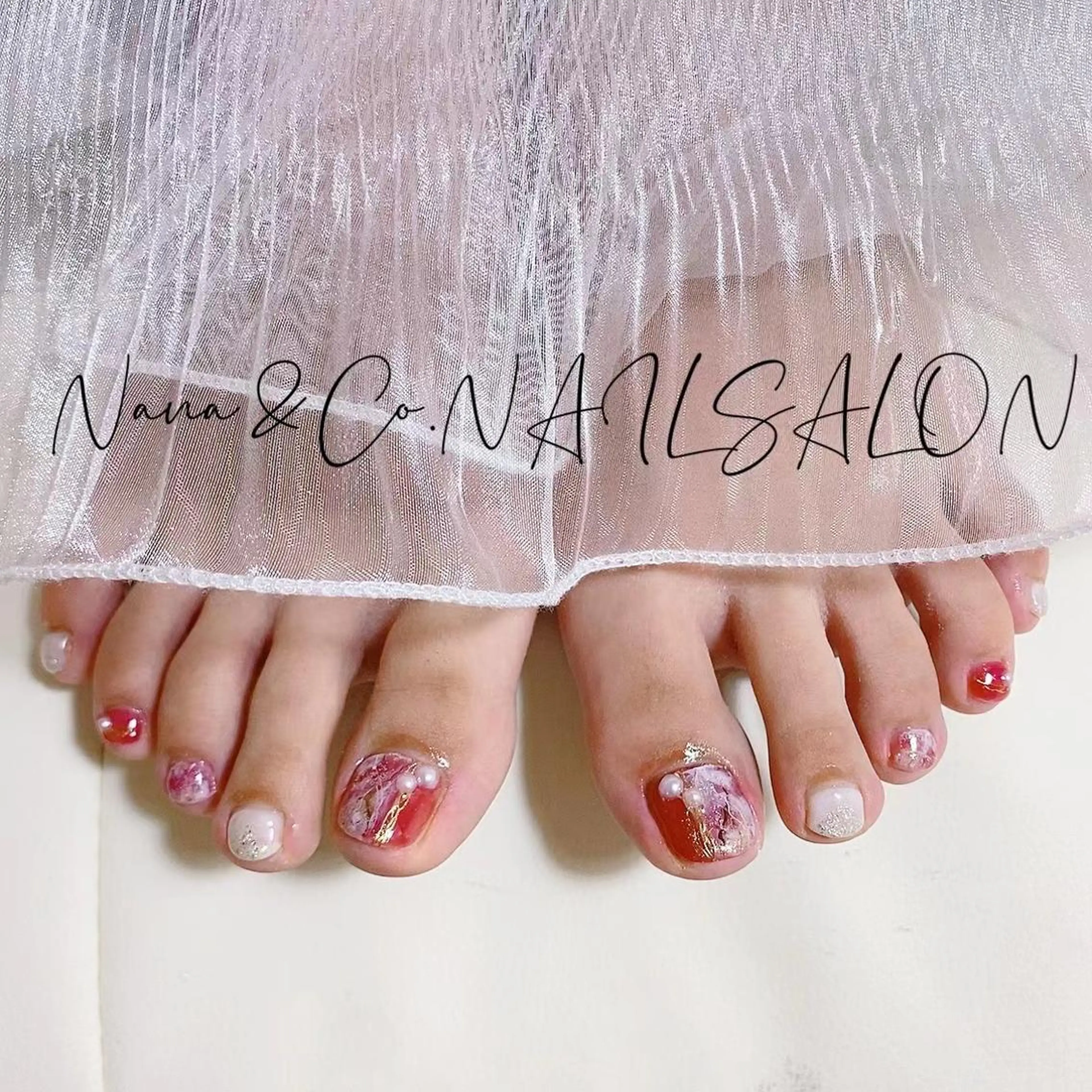 【フット】つけ放題7500円(持ち込みデザイン) 【オフ無料ケア込み】の写真