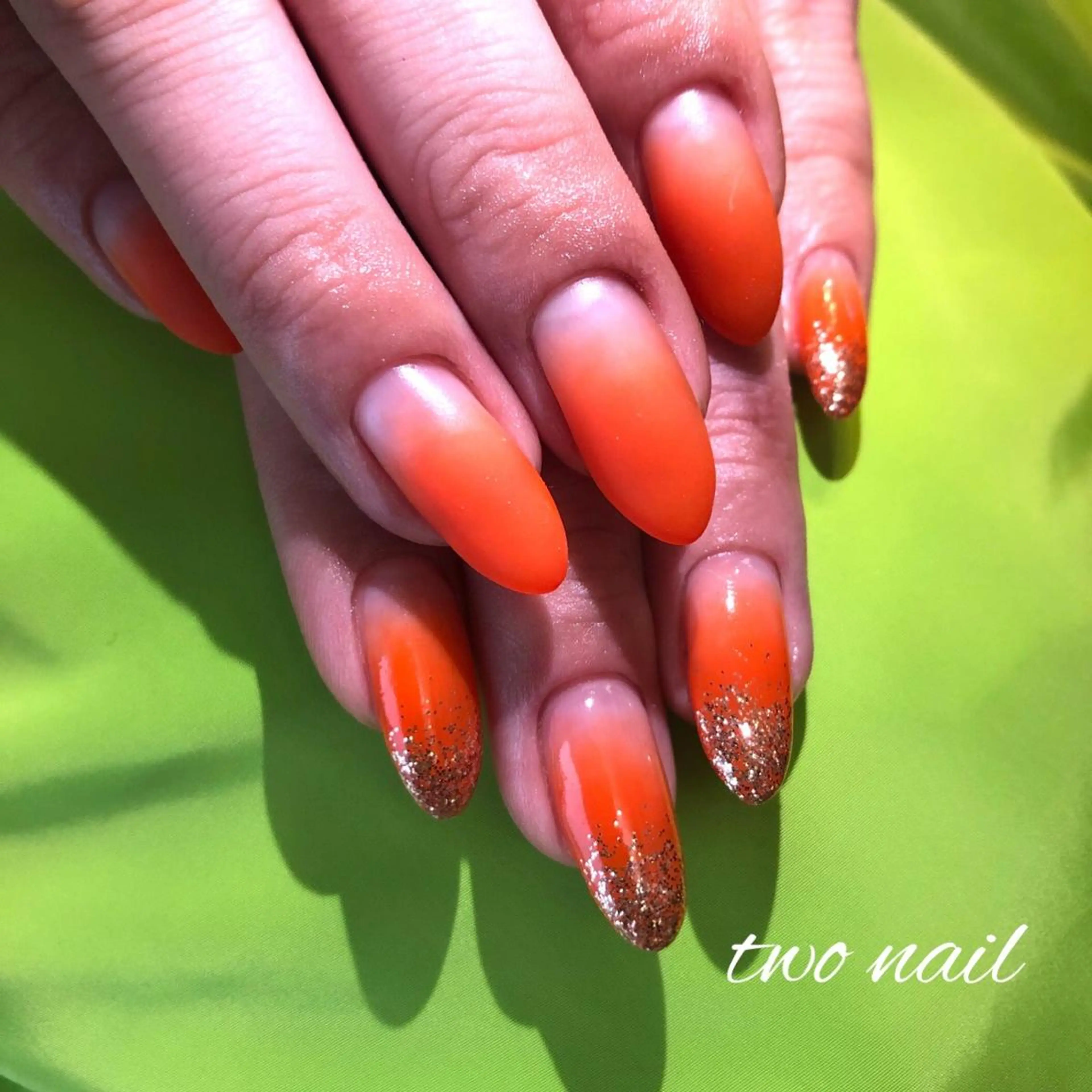 ネイル ラメ(グリッター) ハンドネイル two nailのネイルデザイン