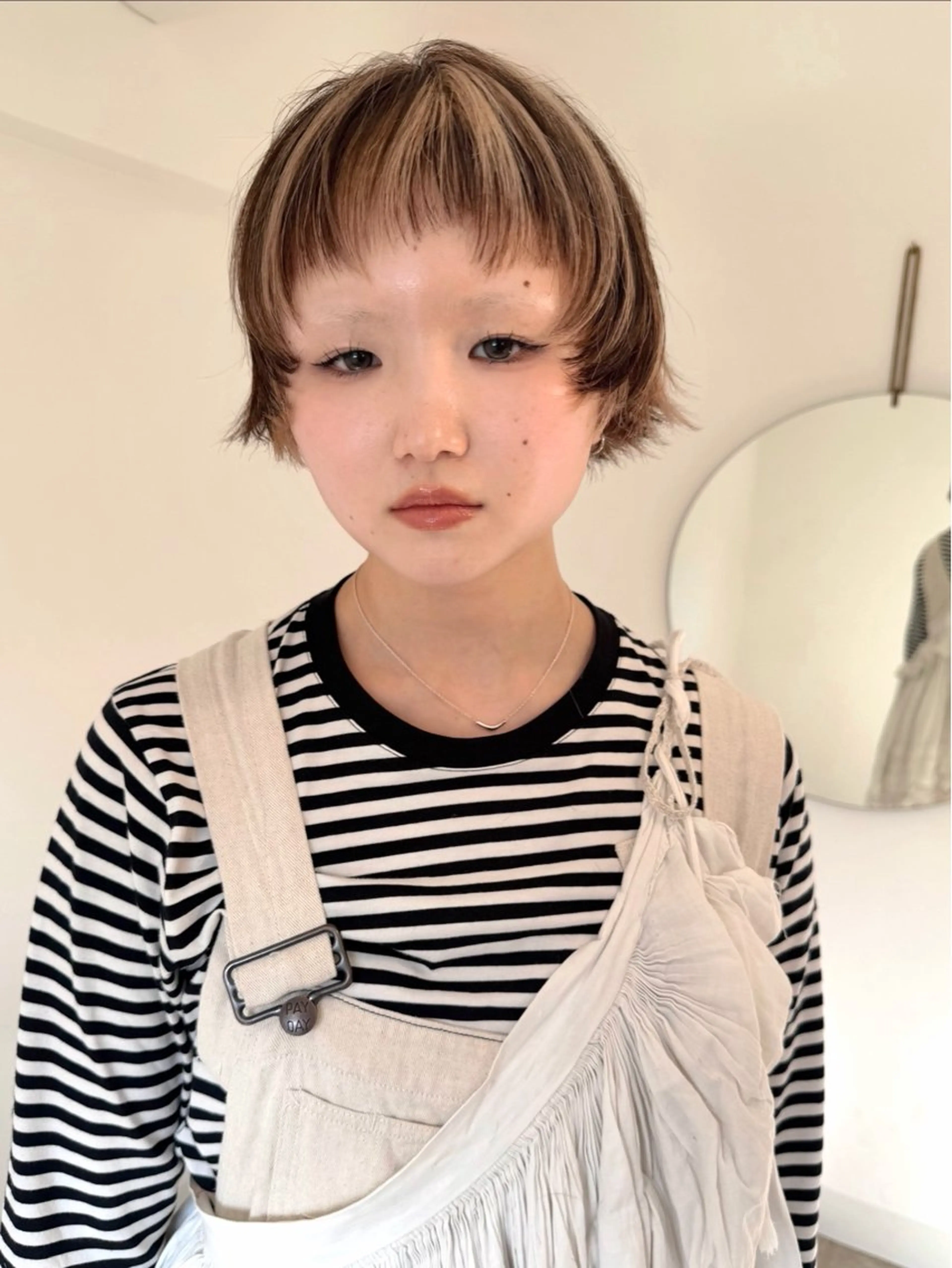 ショート カラー 黒髪 ショートヘア ウルフカット カット ヘアカラー トリートメント Kaito🐶/ボブ /レイヤー/デザインのヘアスタイル