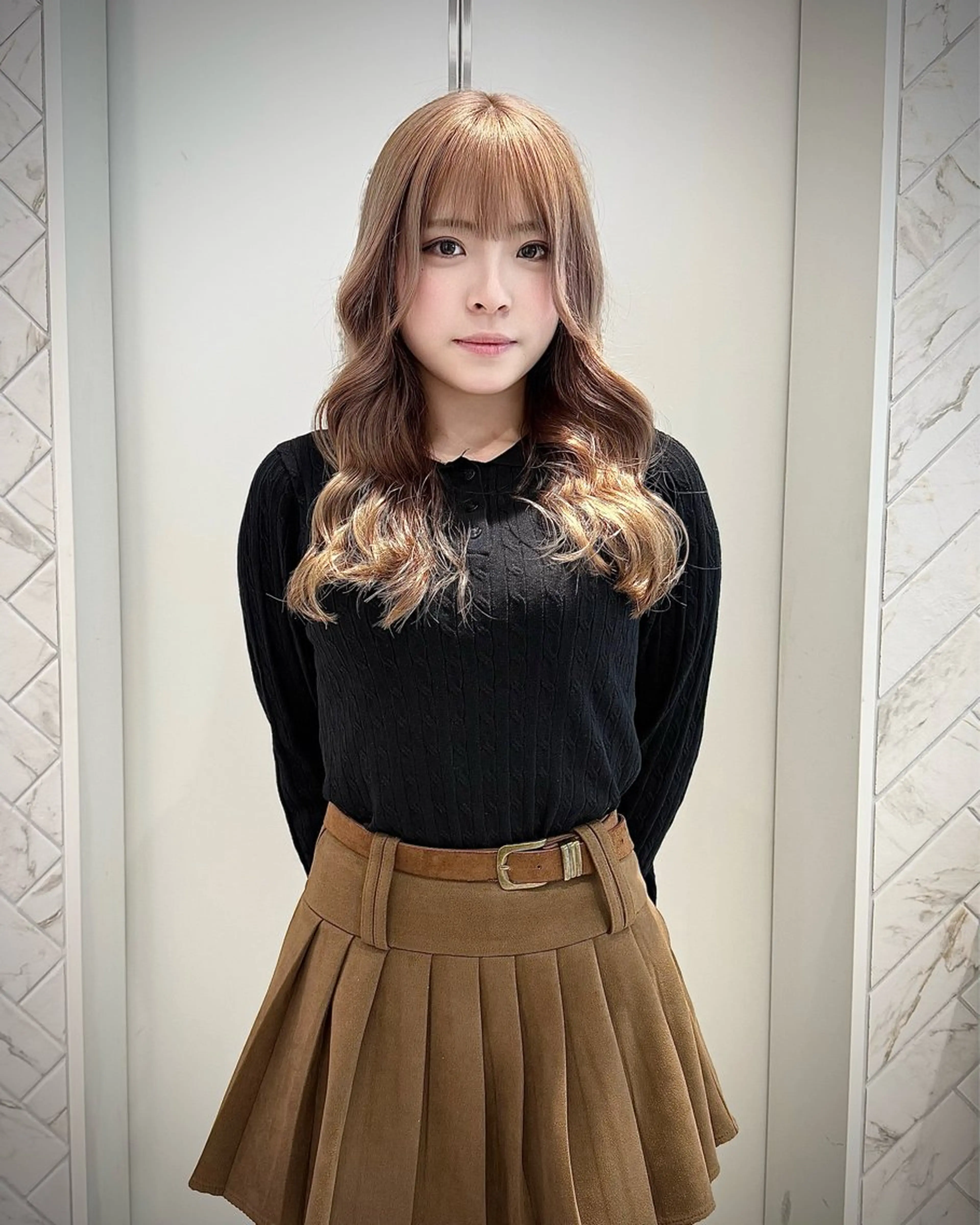 ロング カラー ヘアアレンジ ブリーチ ケアブリーチ 透明感カラー 神戸三宮ダメージレス ブリーチ特化 麟太郎のヘアスタイル