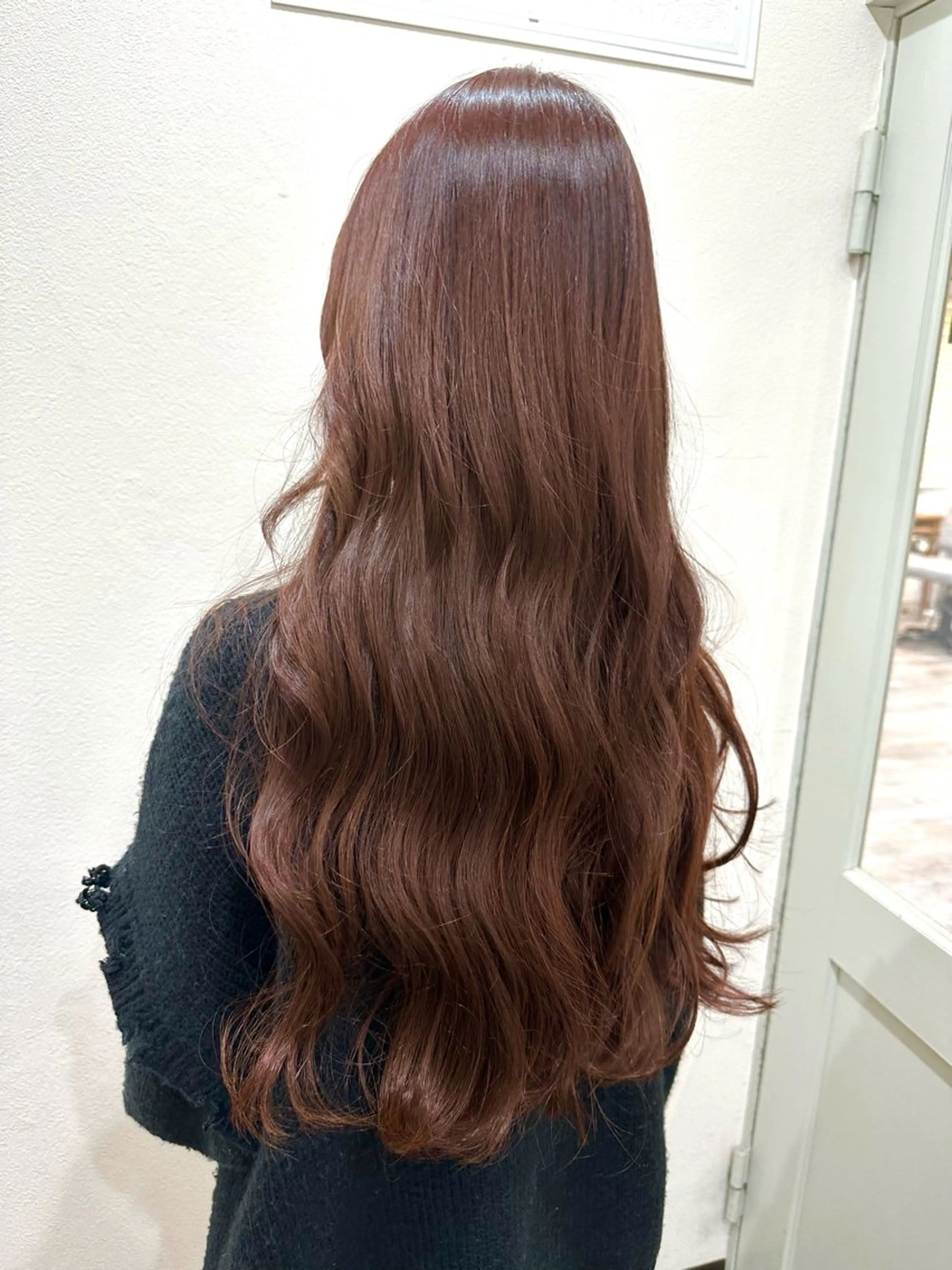 ロング カラー ブリーチ ブラウンカラー ブリーチなしカラー ピンクカラー ピンクブラウン ヘアカラー トリートメント 🤍2nd🤍田所 美希のヘアスタイル