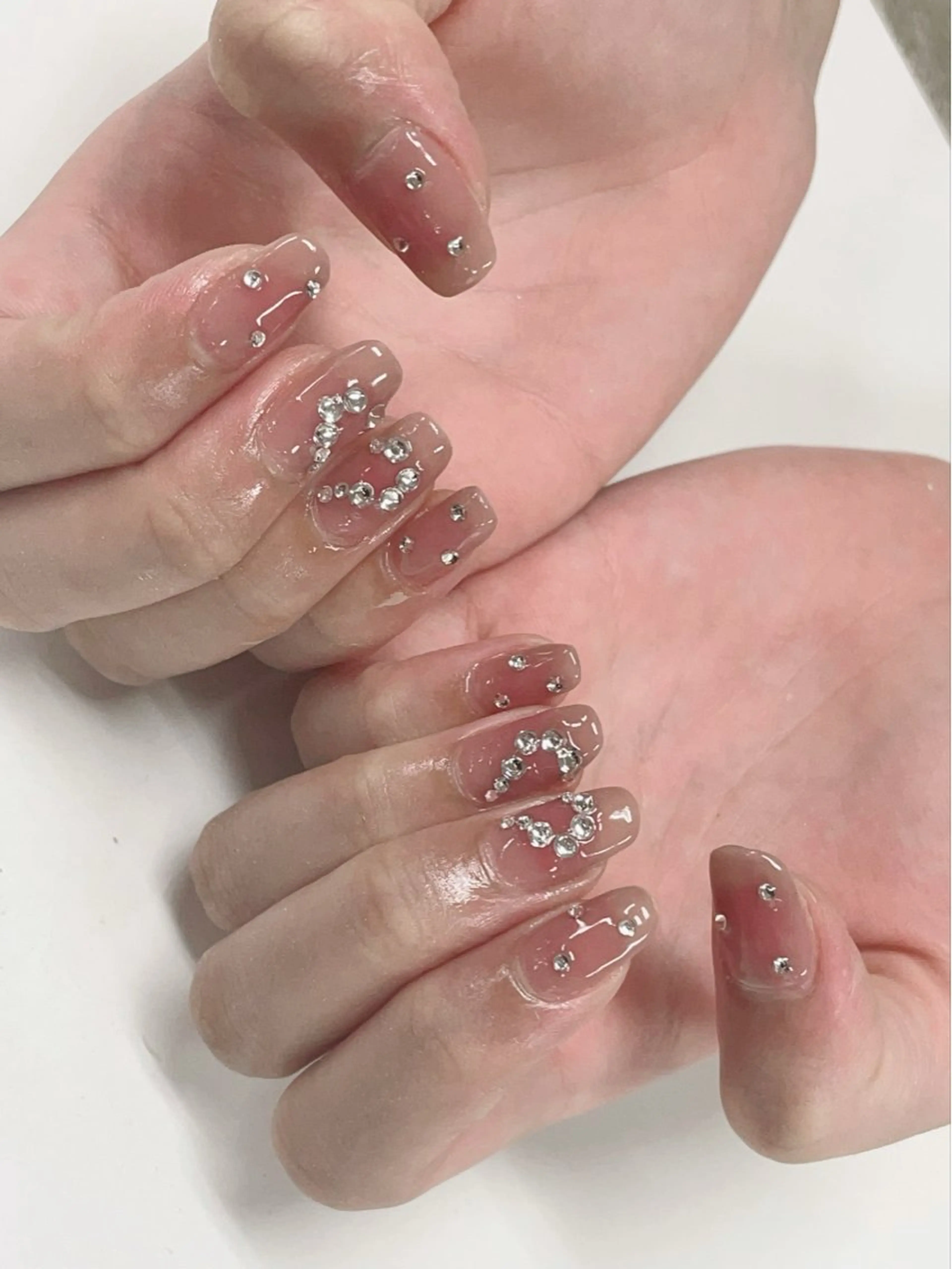 ネイル アートネイル チークネイル ストーンネイル ワンホンネイル clear yayoiのネイルデザイン