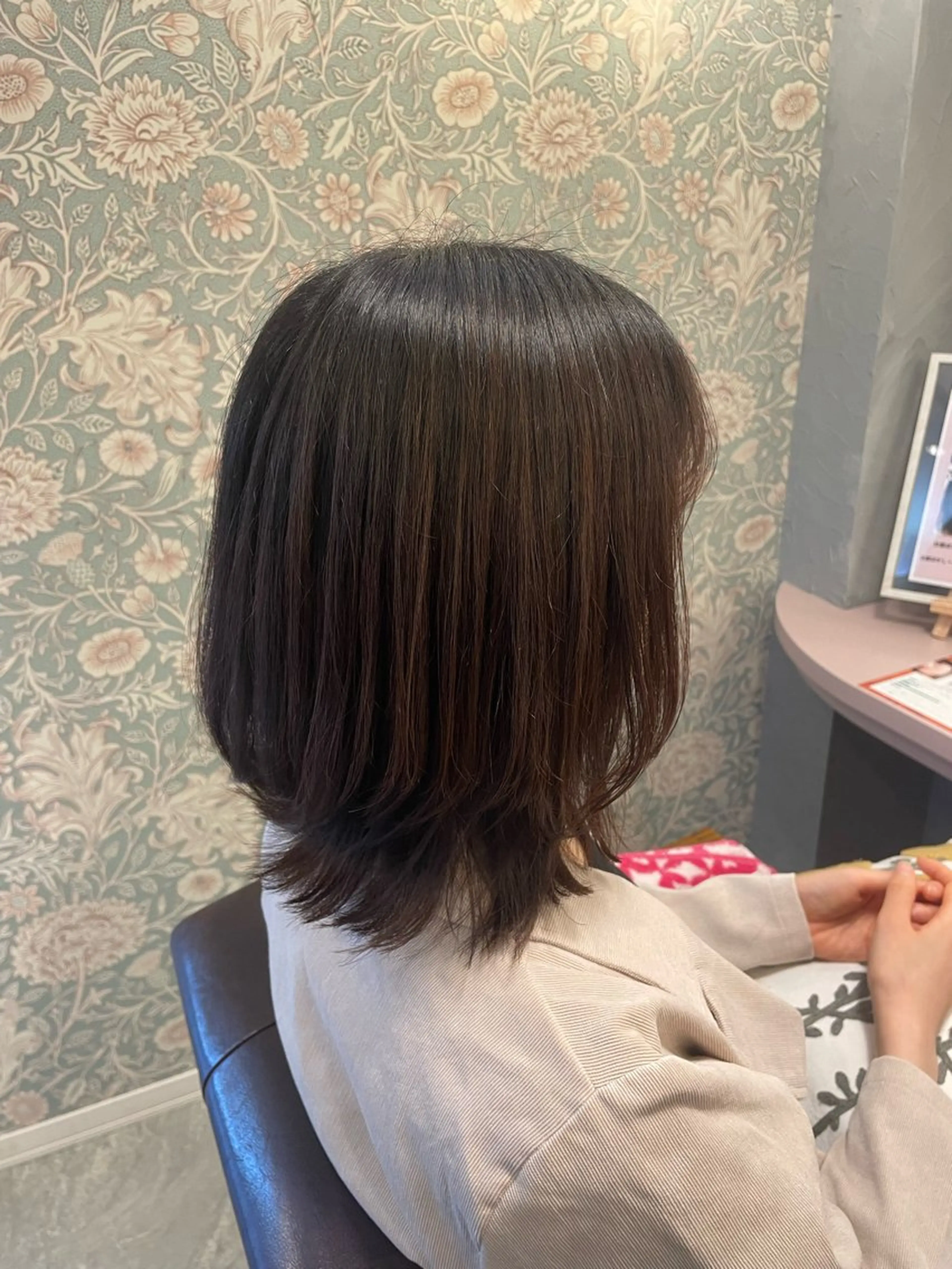 ミディアム くびれヘア hair make echo滿木あい花のヘアスタイル