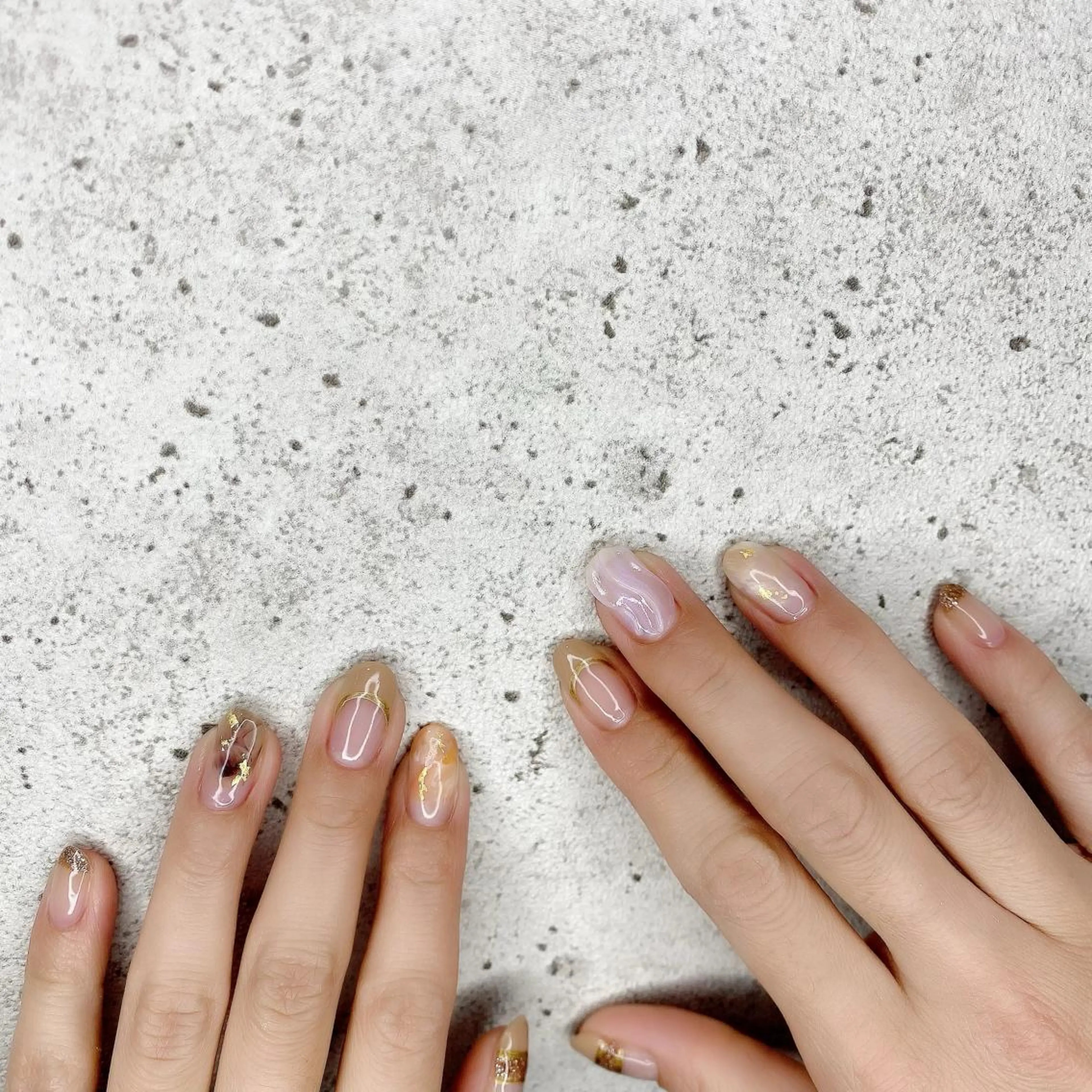 ミディアム カラー パーマ ヘアアレンジ メンズ キッズ ネイル マツエク・マツパ ハンドネイル Salon Ｋのネイルデザイン