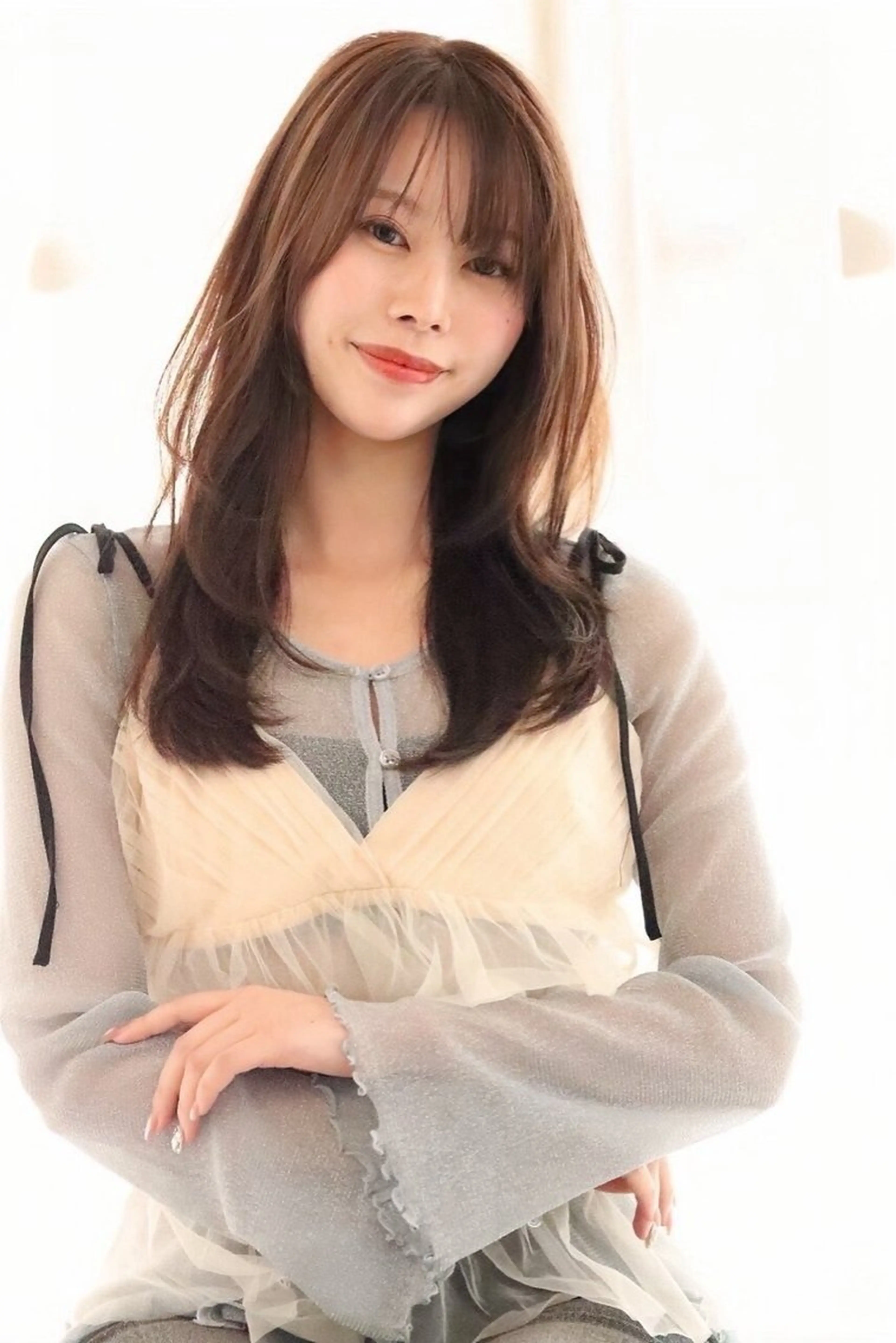 ロング カラー 藤原 汐彩のヘアスタイル