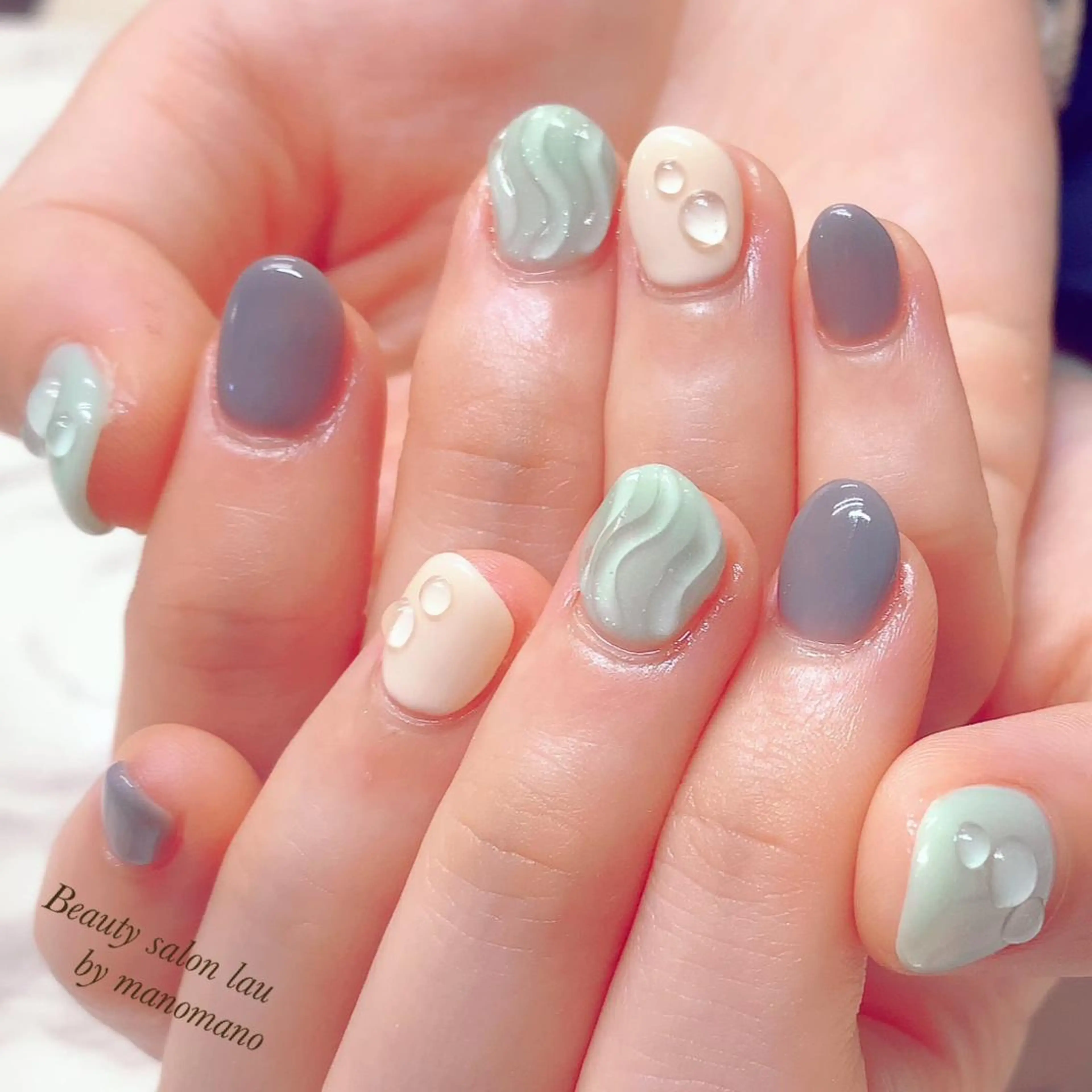 ネイル ハンドネイル ラウバイマノマノ なかざとのネイルデザイン