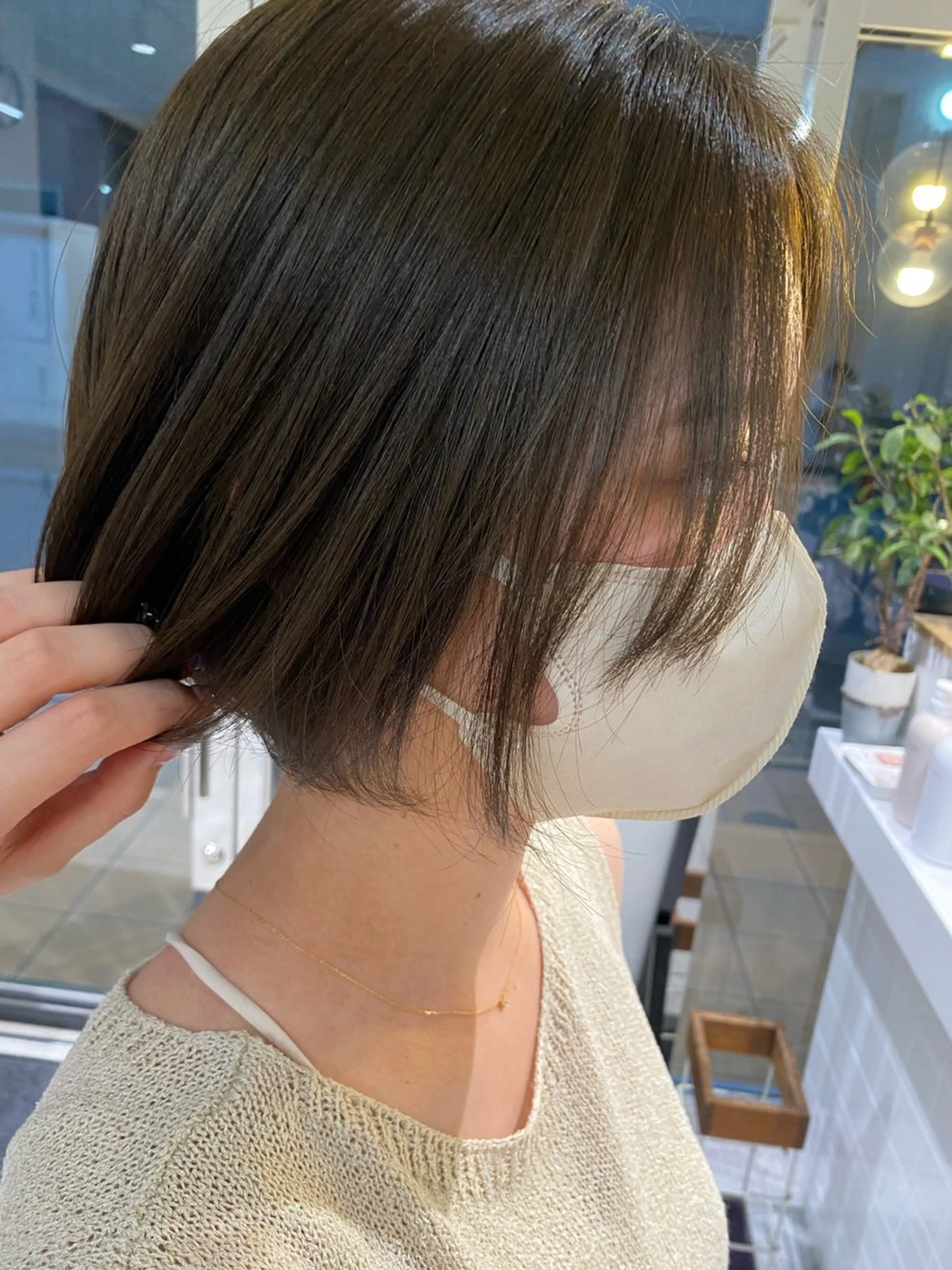 カラー ベージュカラー 透明感カラー オリーブベージュ カット ヘアカラー あさかわ みほのヘアスタイル