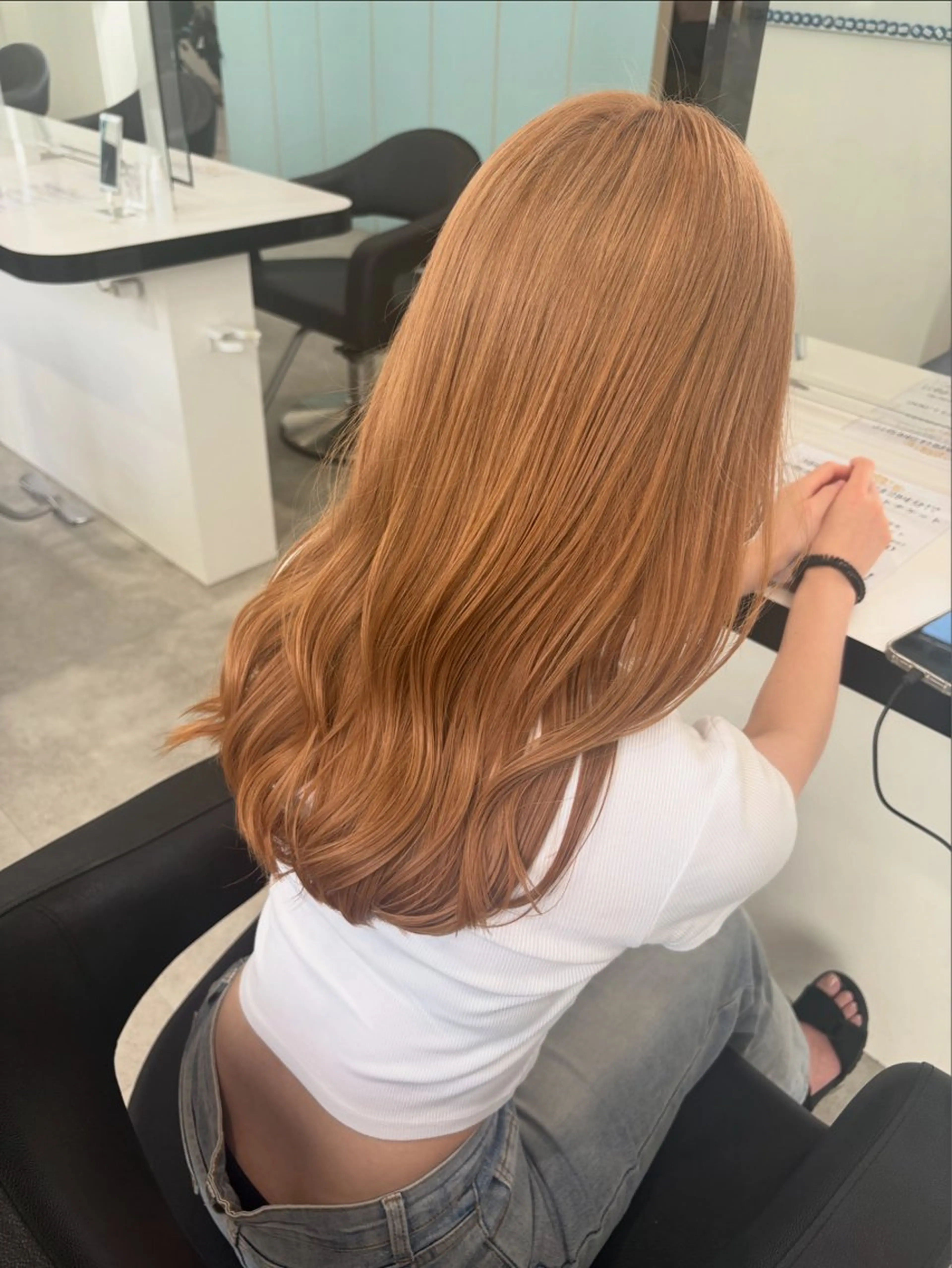 ロング カラー 韓国風艶カラー🪽 yuuna🪽🍨のヘアスタイル