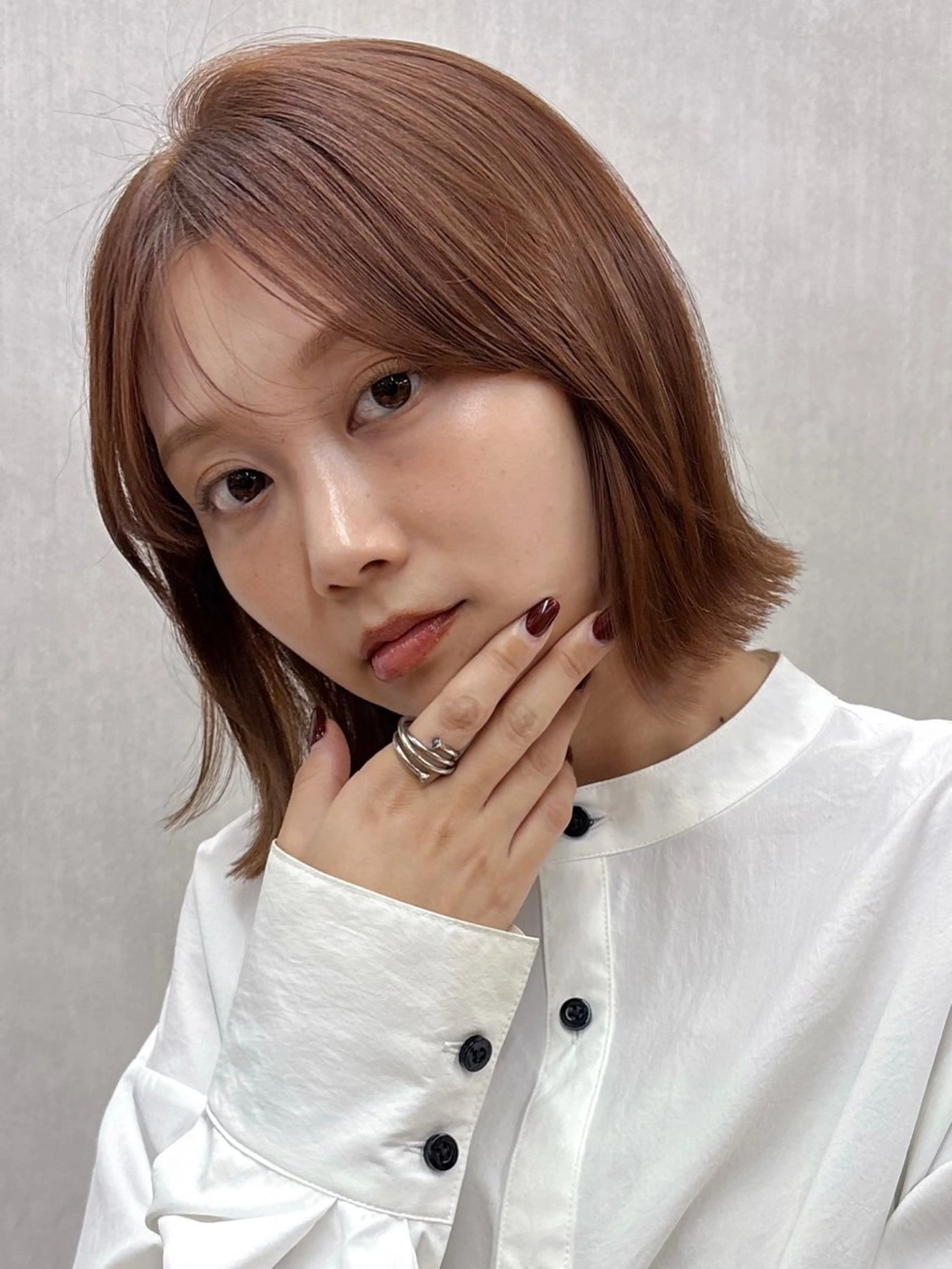 ミディアム カット ヘアカラー ボブ/ミディアム 親しみやすさ/さくらのヘアスタイル