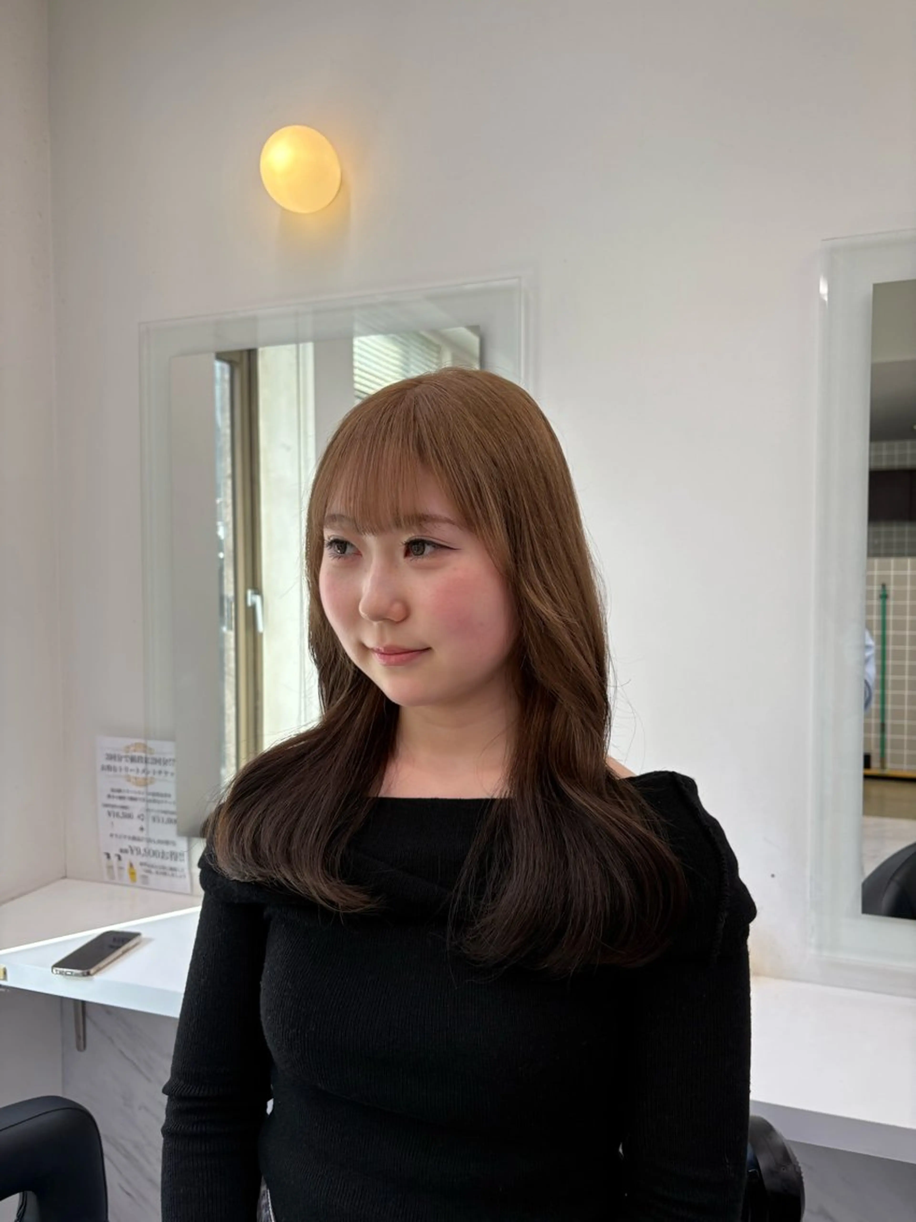 カラー ヘアカラー トリートメント 透明感ベージュ🤎 ナチュラルレイヤーのヘアスタイル