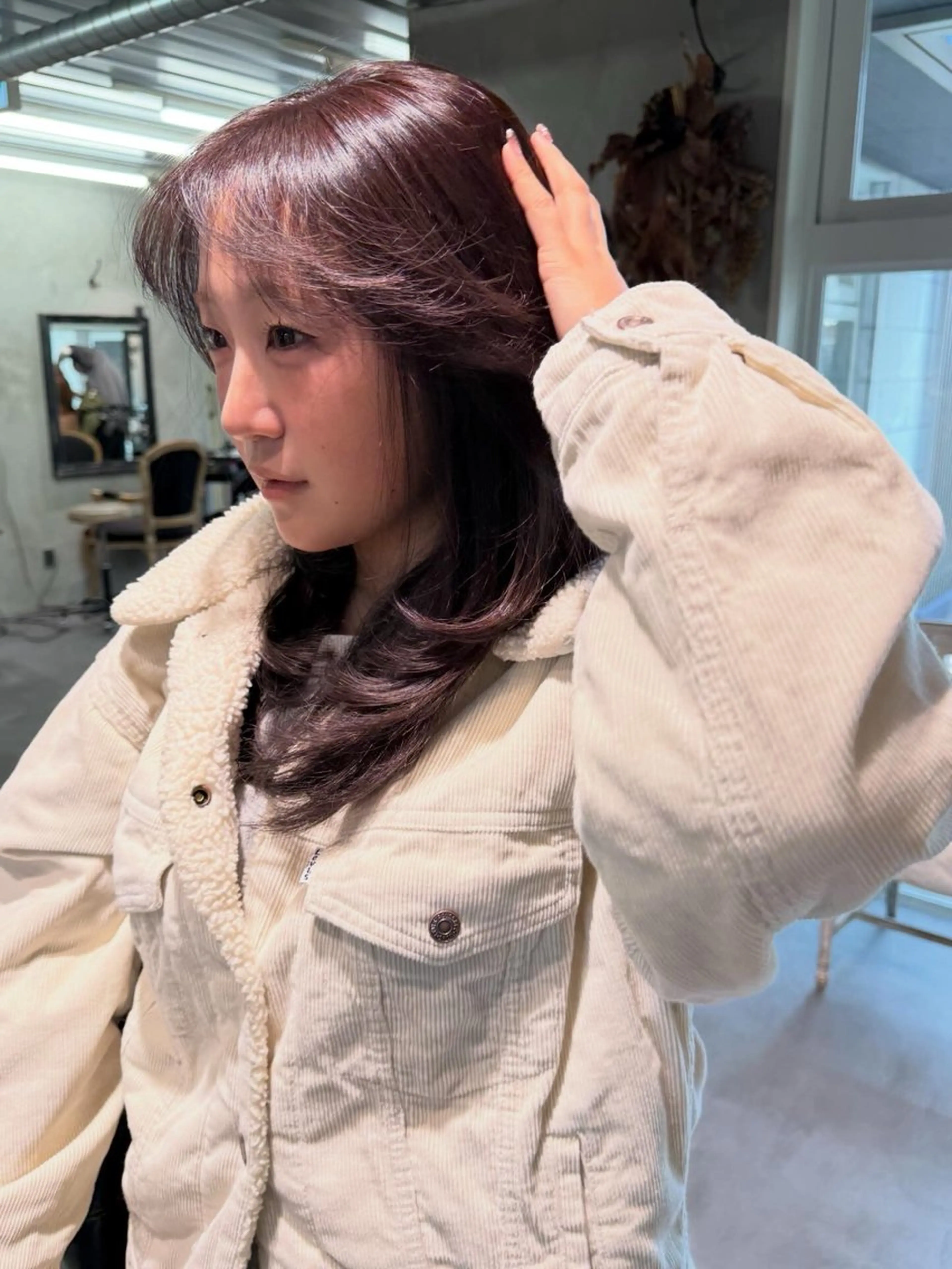 セミロング カラー カット ヘアカラー RorriM natsuのヘアスタイル
