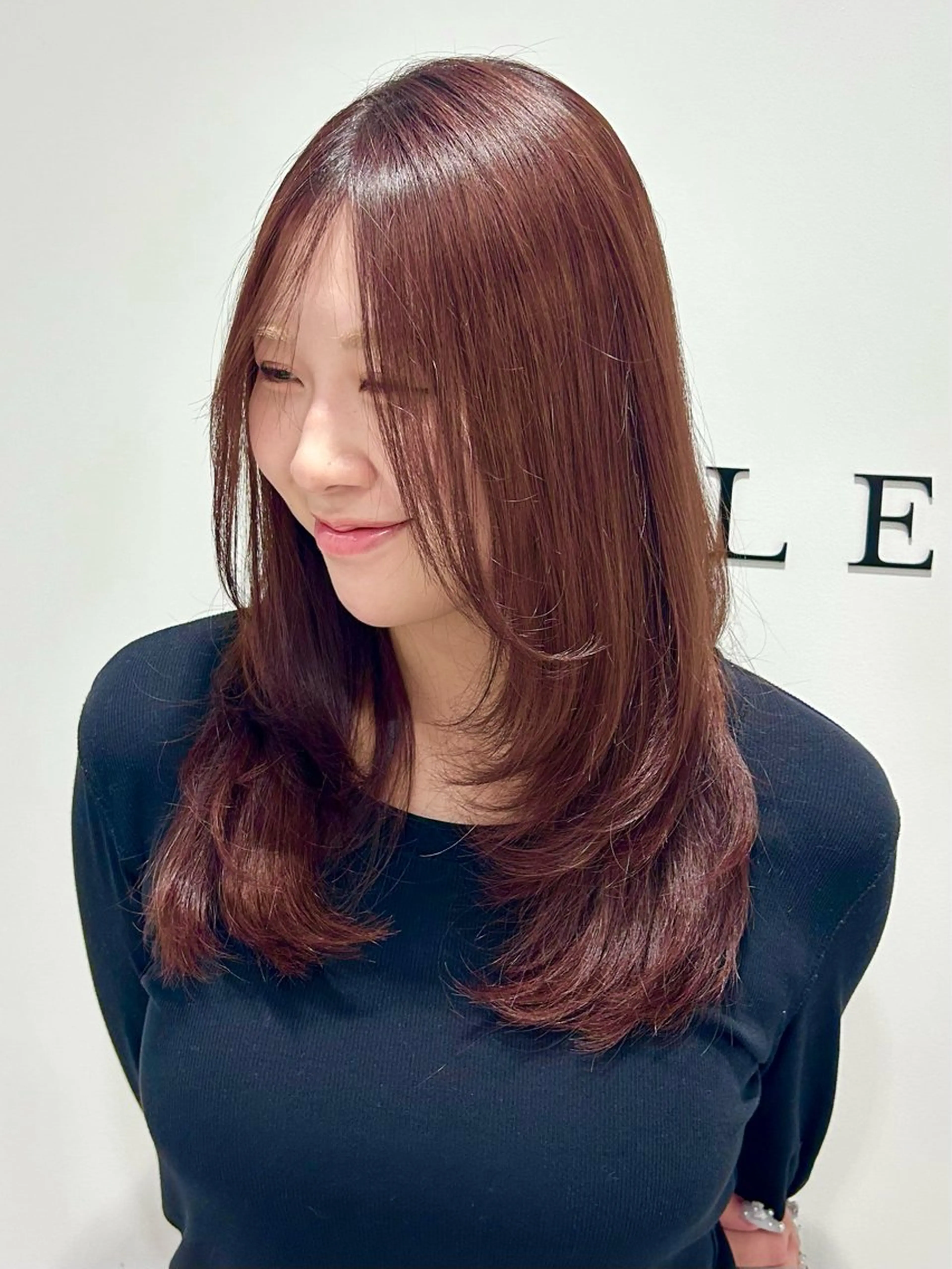 ロング カラー ブラウンカラー レイヤーカット カット ヘアカラー トリートメント ヘアセット/ミニボブ /レイヤー 山田寛菜のヘアスタイル