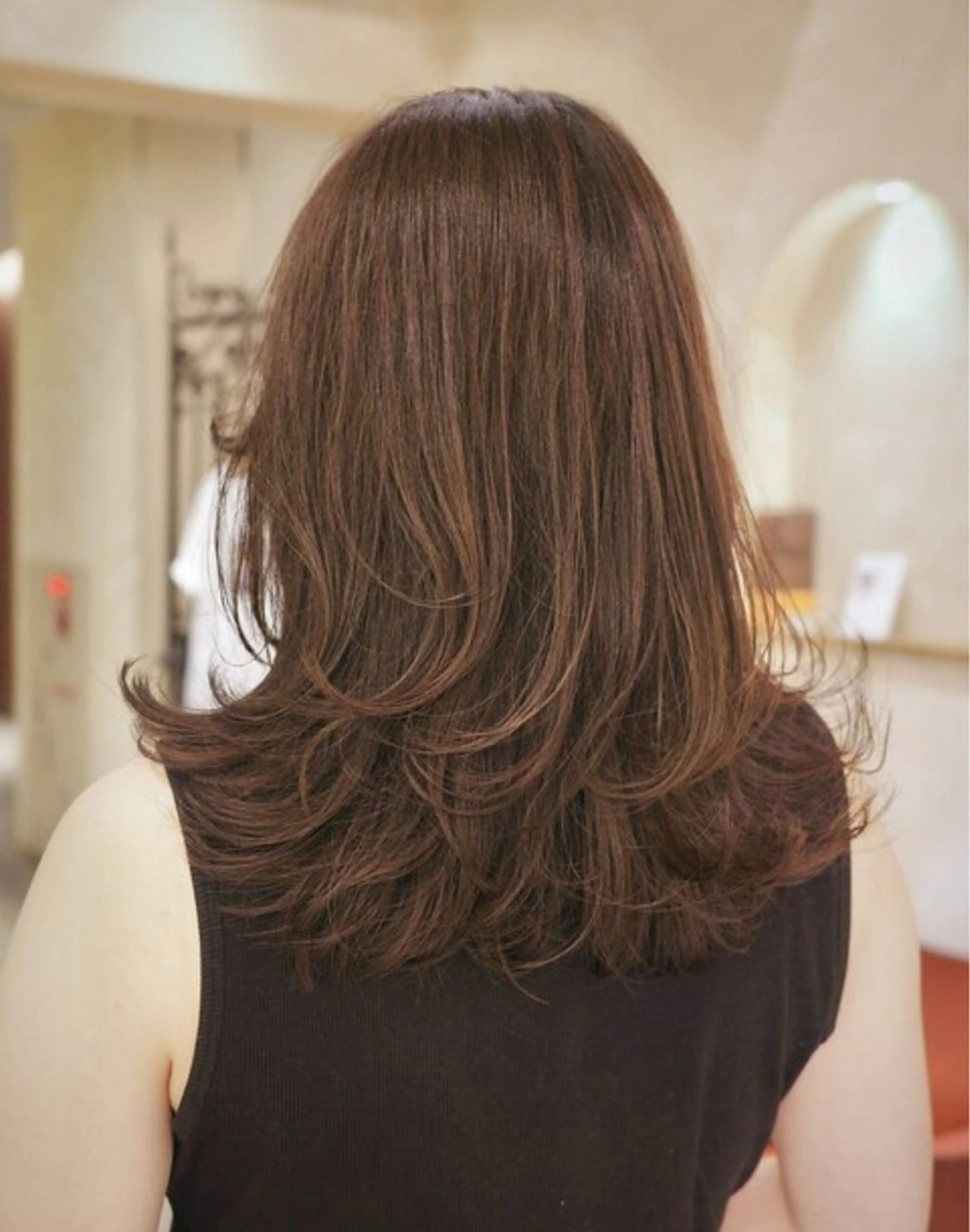 ロング レイヤーカット ロング 小顔カット カットモデル/ 大森弘貴のヘアスタイル