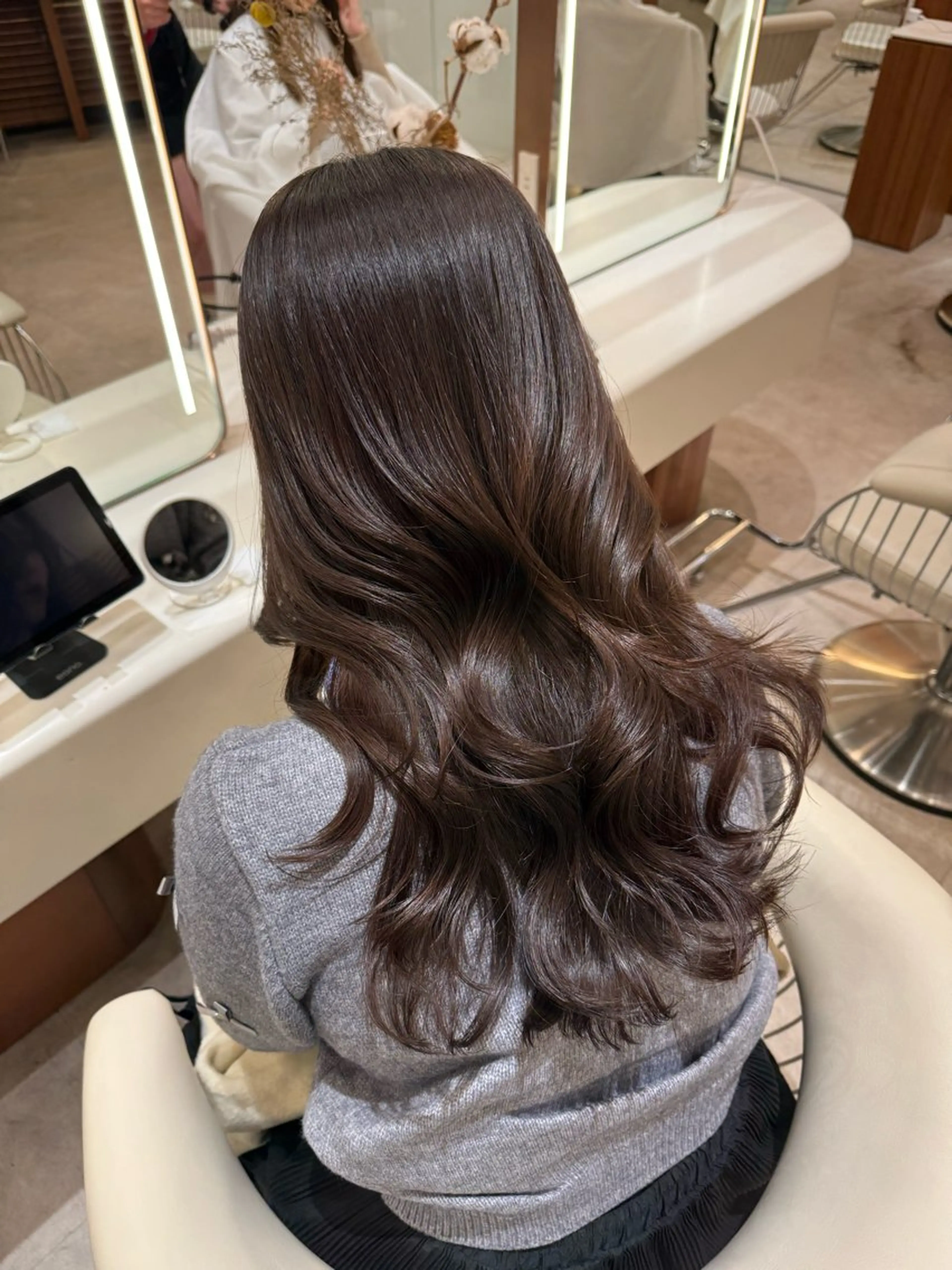 ロング カラー ブラウンカラー 透明感カラー 韓国風ヘア ヘアカラー 渋谷/韓国レイヤー/ 艶カラー/nanoのヘアスタイル