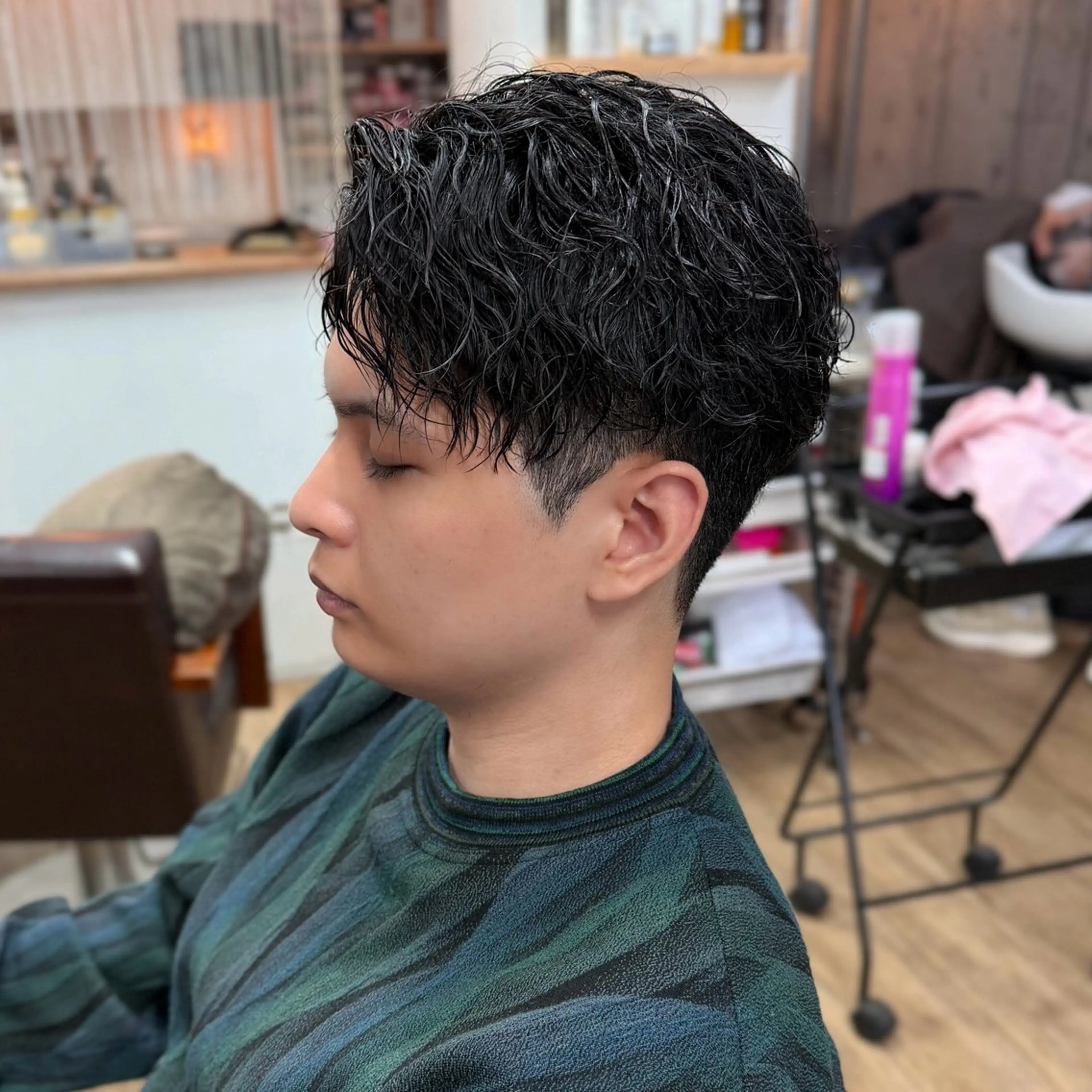 パーマ メンズ 波巻きパーマ カット パーマ 【メンズ特化】パーマ /マッシュ/ヨシダのヘアスタイル