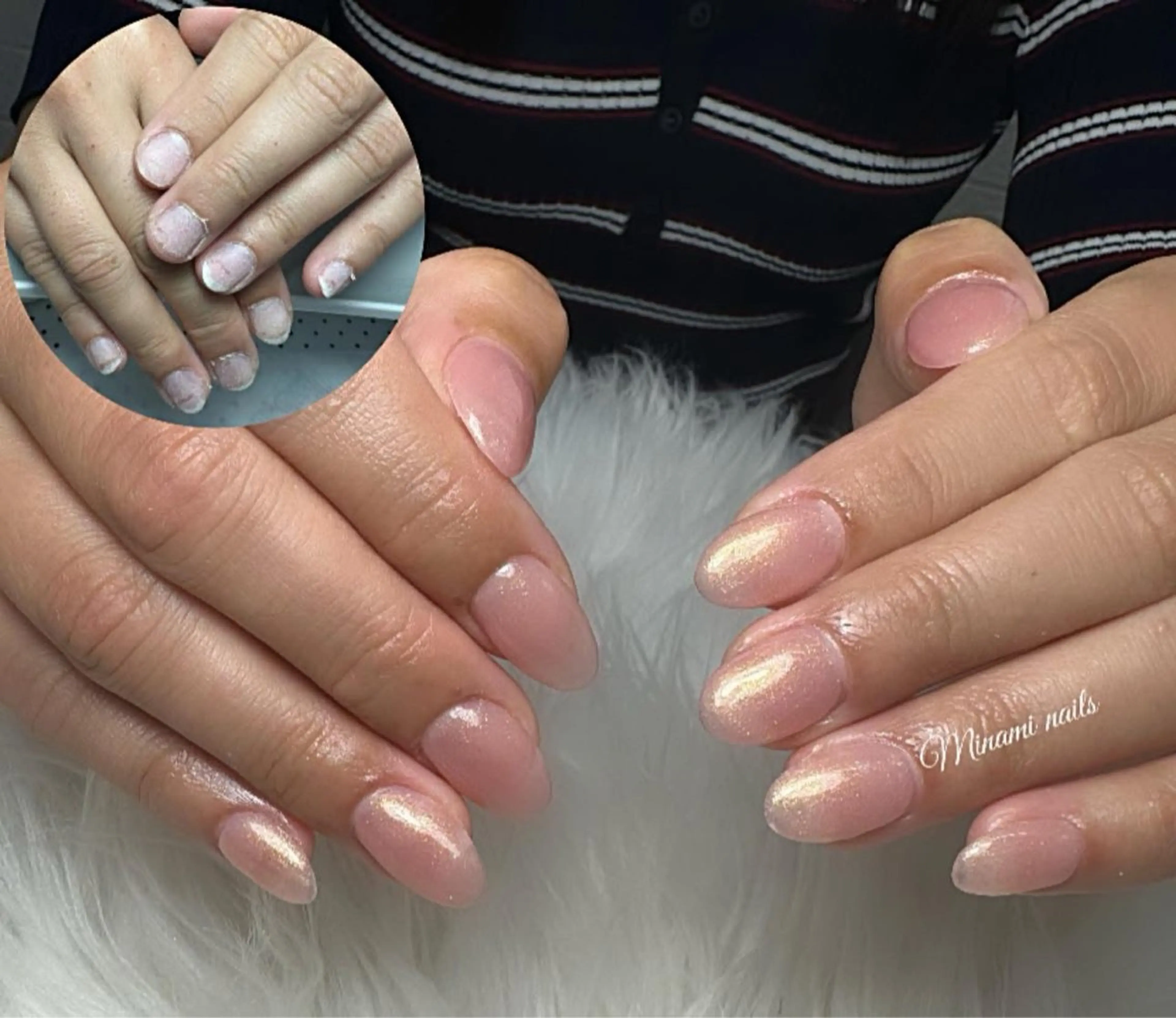 ネイル 長さ出し ワンカラーネイル ネイルチップ Minami Nailsのネイルデザイン