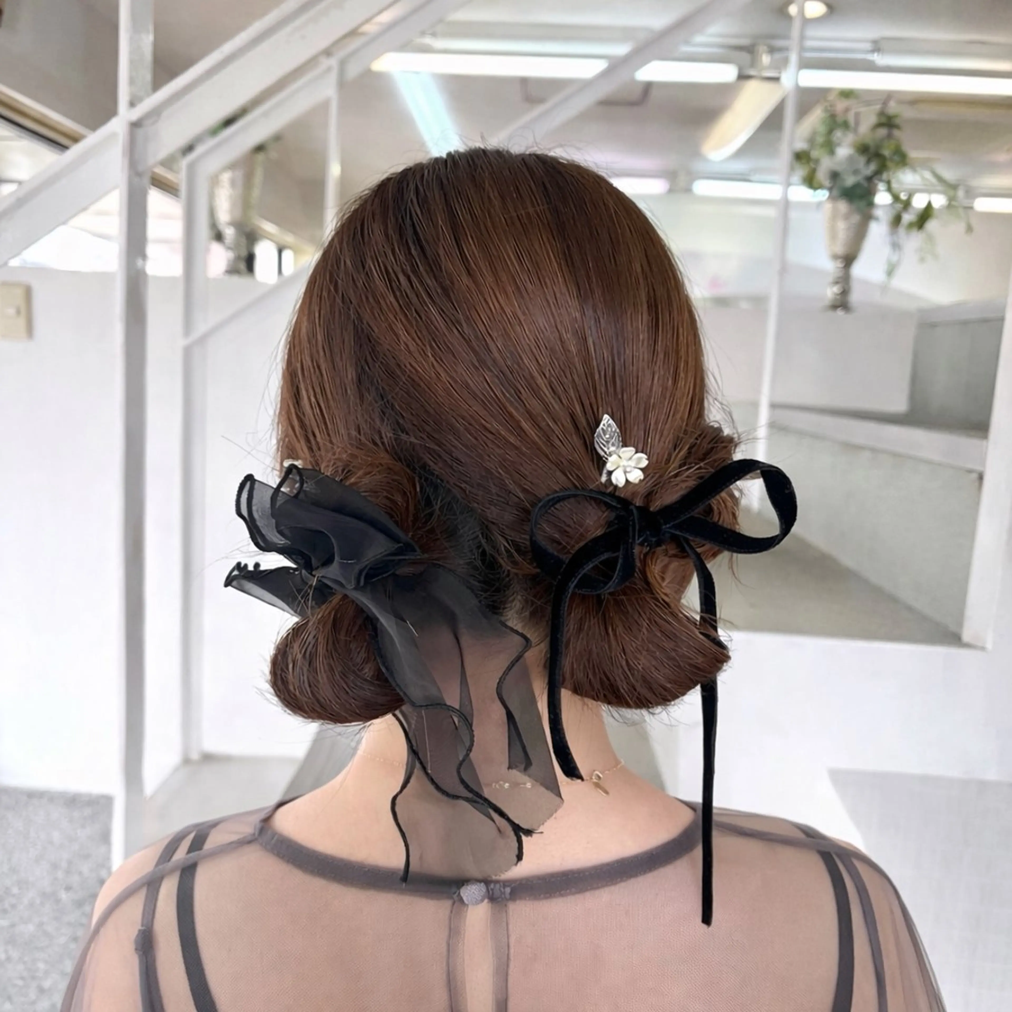 ミディアム ヘアアレンジ ヘアセット 山田 里美のヘアスタイル