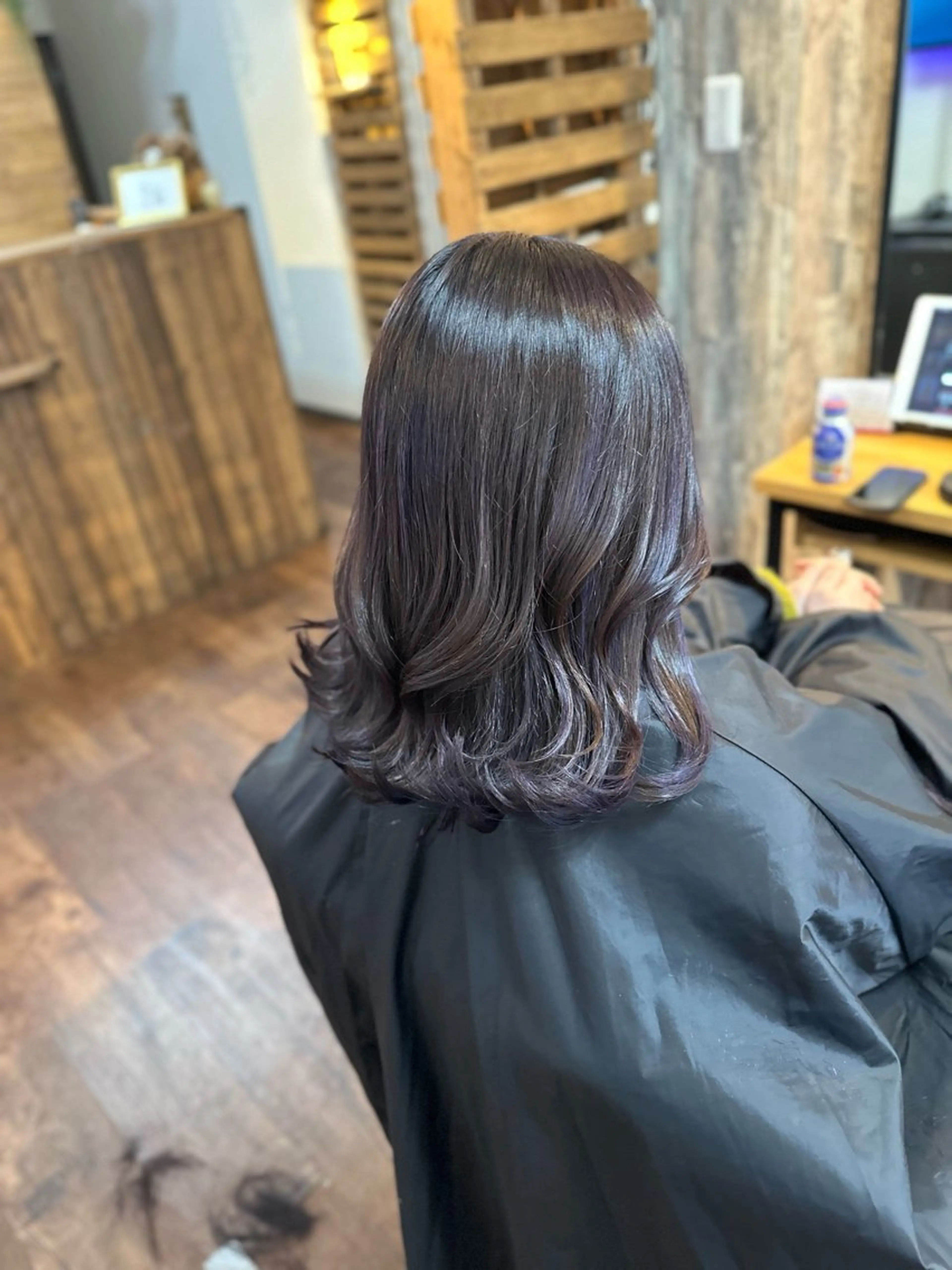 セミロング カラー ピンクカラー バイオレットカラー バイオレットピンク カット ヘアカラー トリートメント Luzir⭐︎ GEN⭐︎のヘアスタイル