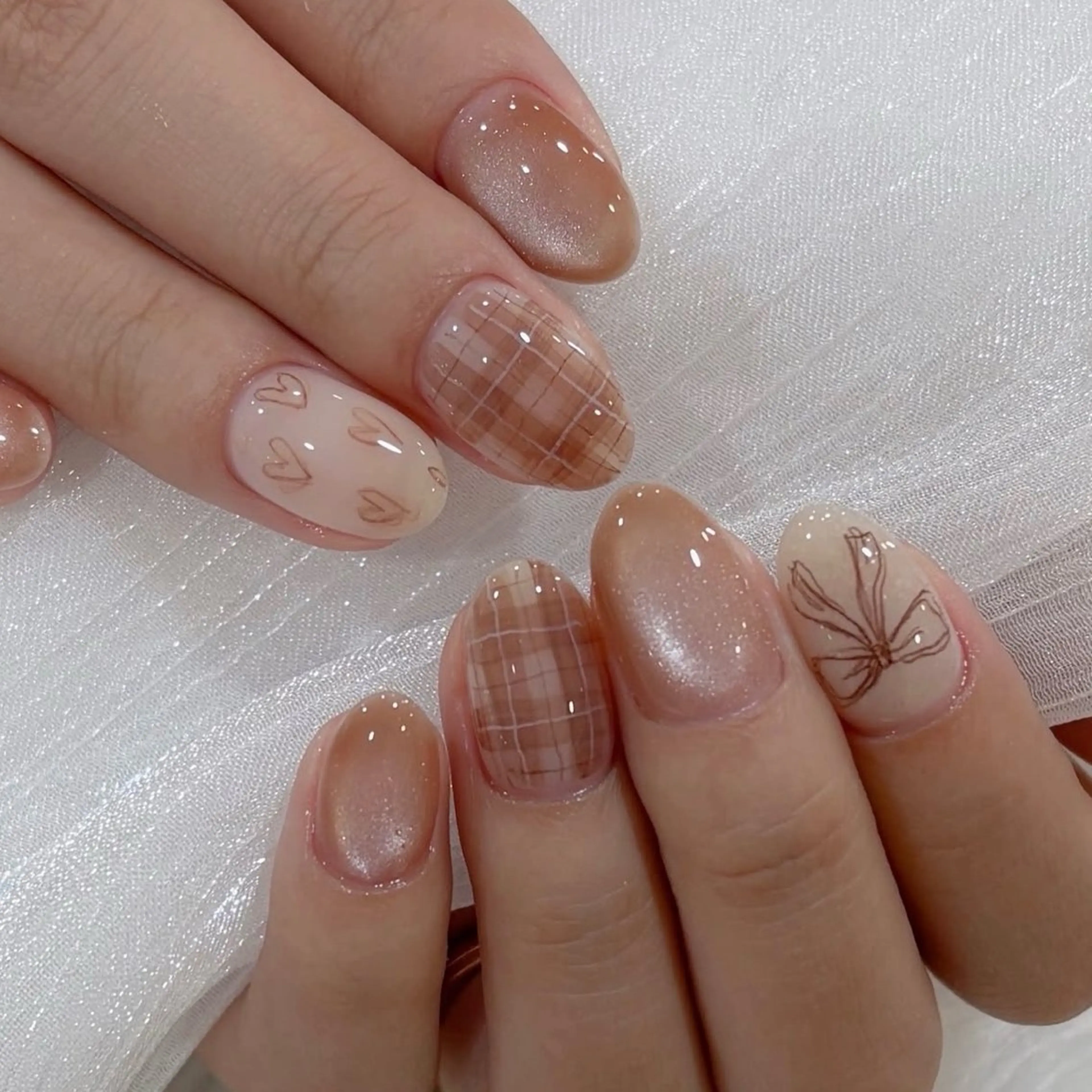 ネイル アートネイル フレンチネイル ジェルネイル ニュアンスネイル オフィスネイル ハンドネイル Ryu Nail NekoChanのネイルデザイン