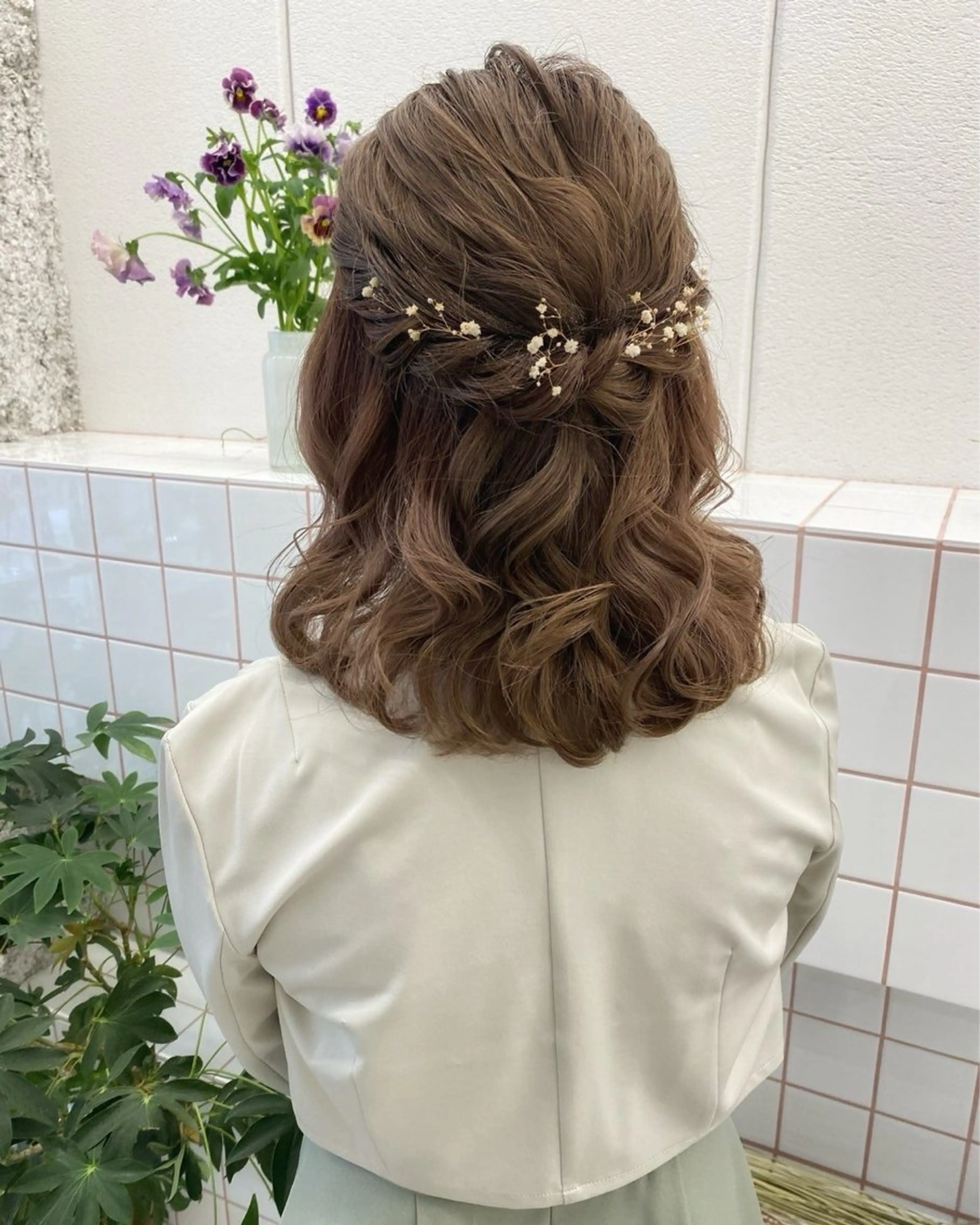 ミディアム 🌸花屋併設🌸寺島 秀美のヘアスタイル