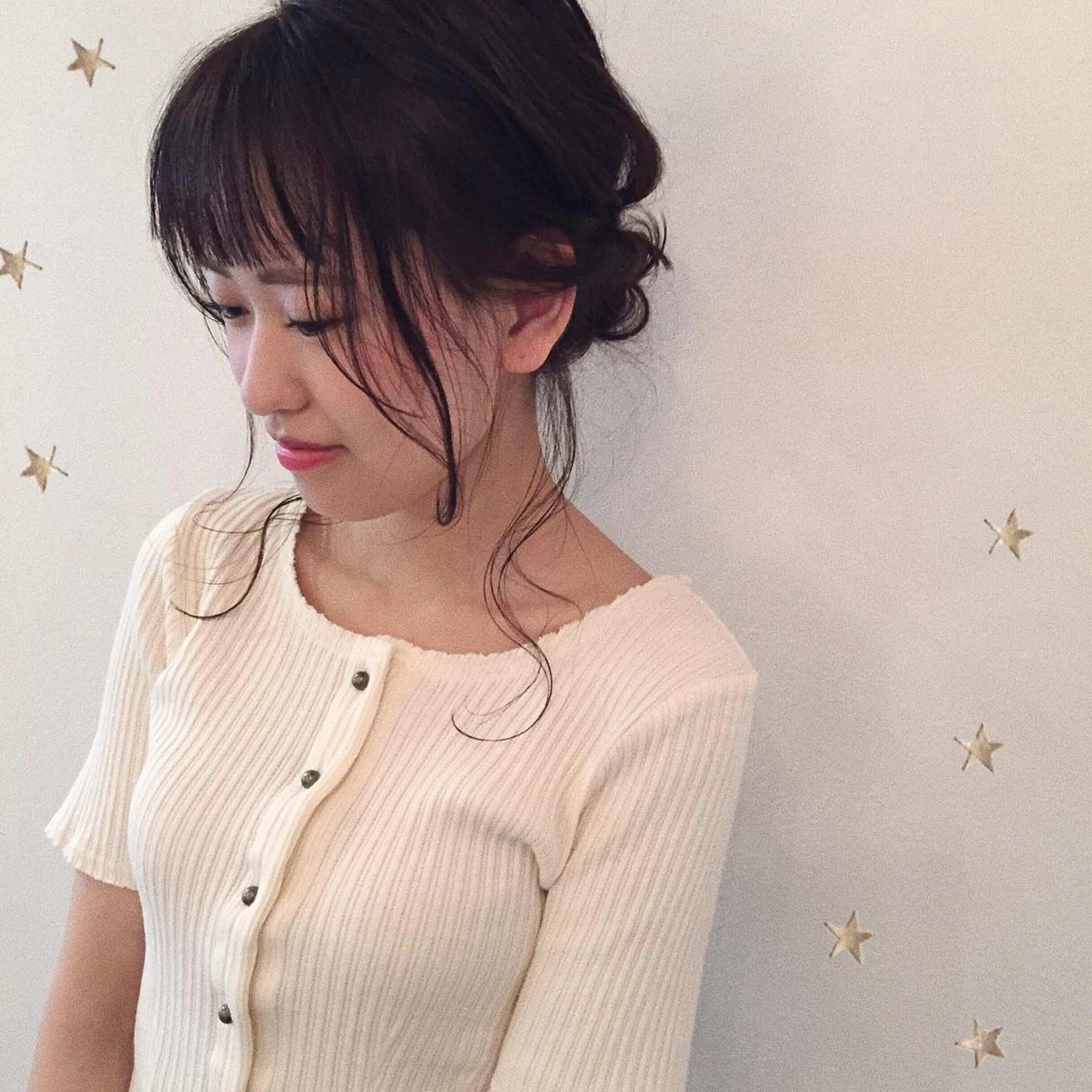 セミロング ヘアアレンジ 市川 千夏のヘアスタイル