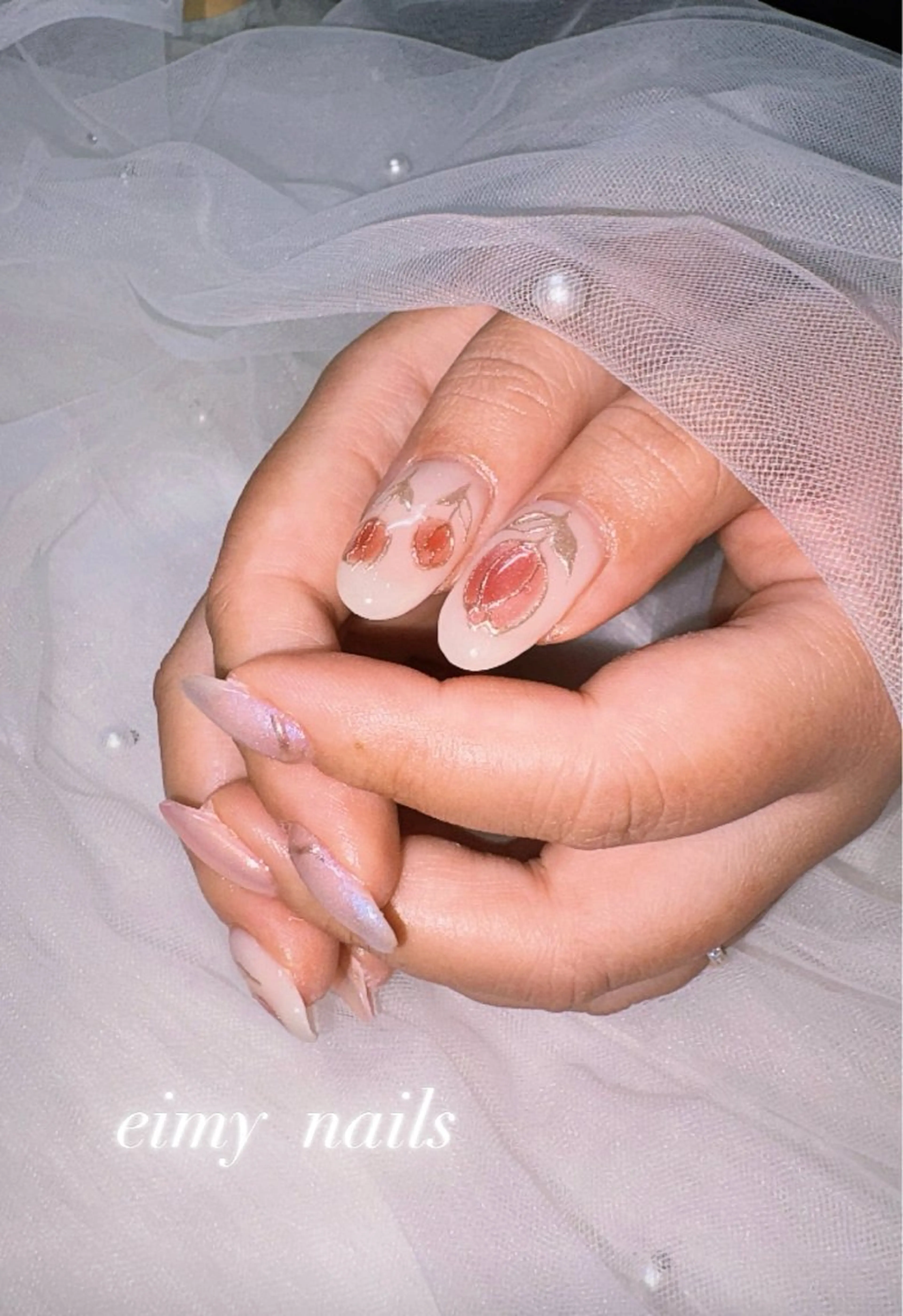 ネイル アートネイル オーロラネイル マグネットネイル 持ち込み ハンドネイル eimy nails♡のネイルデザイン