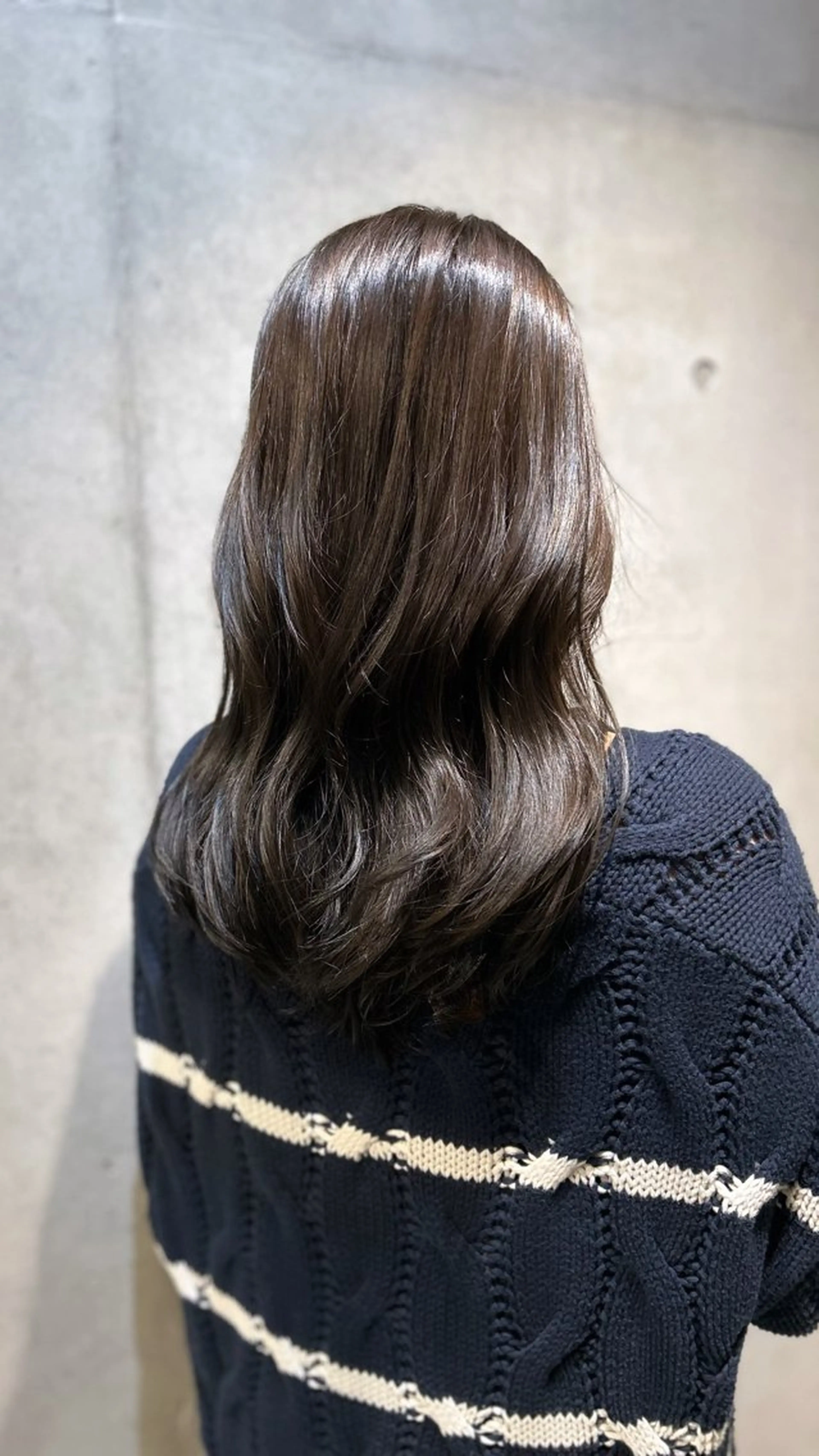セミロング カラー グレージュ ヘアカラー トリートメント レイヤー/グレージュ 髪質改善/コウスケのヘアスタイル