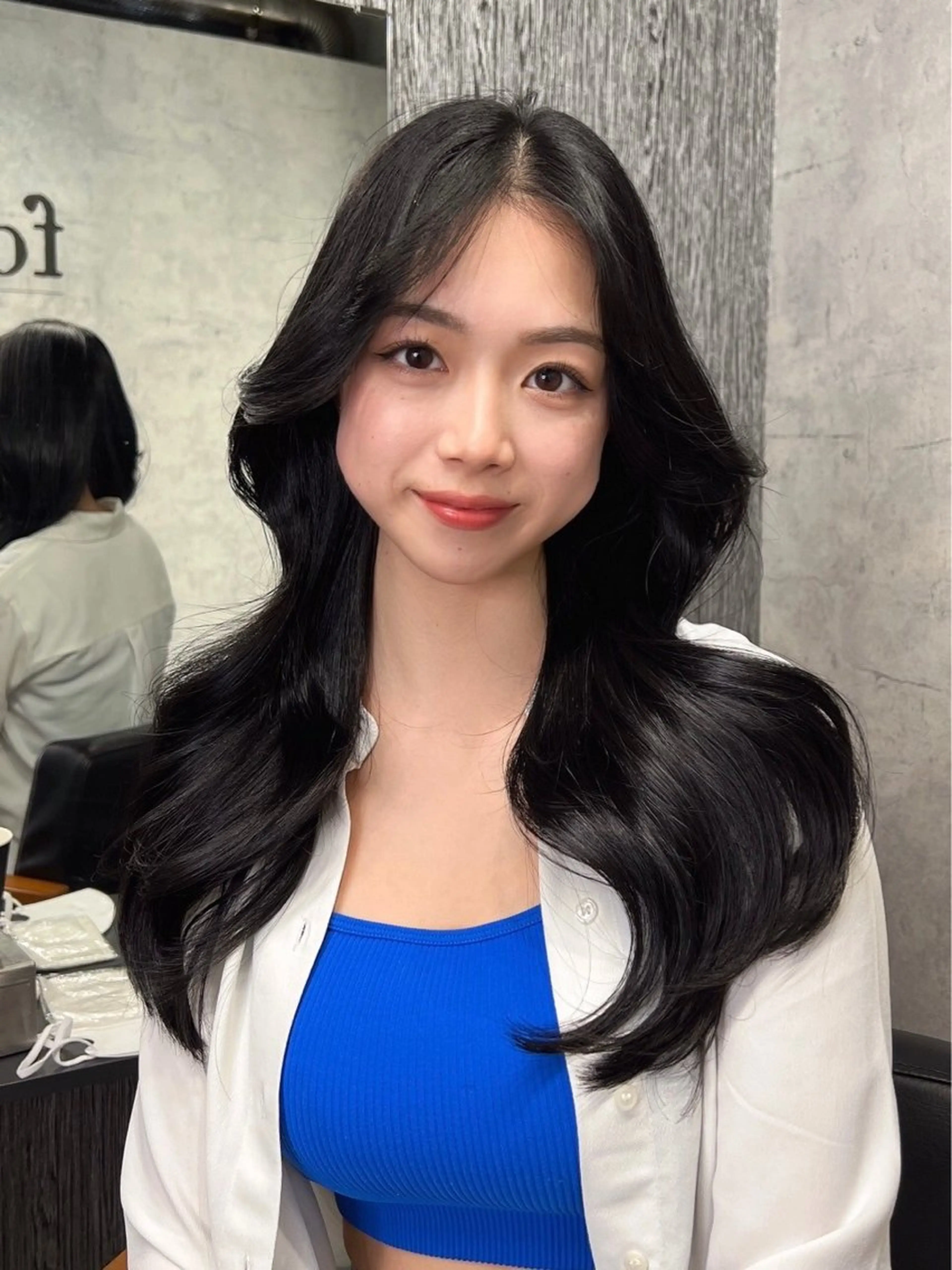 ロング カラー パーマ ヘアアレンジ foi. フォワ所属・🇰🇷韓国トレンド ヘア🇰🇷高田のヘアスタイル