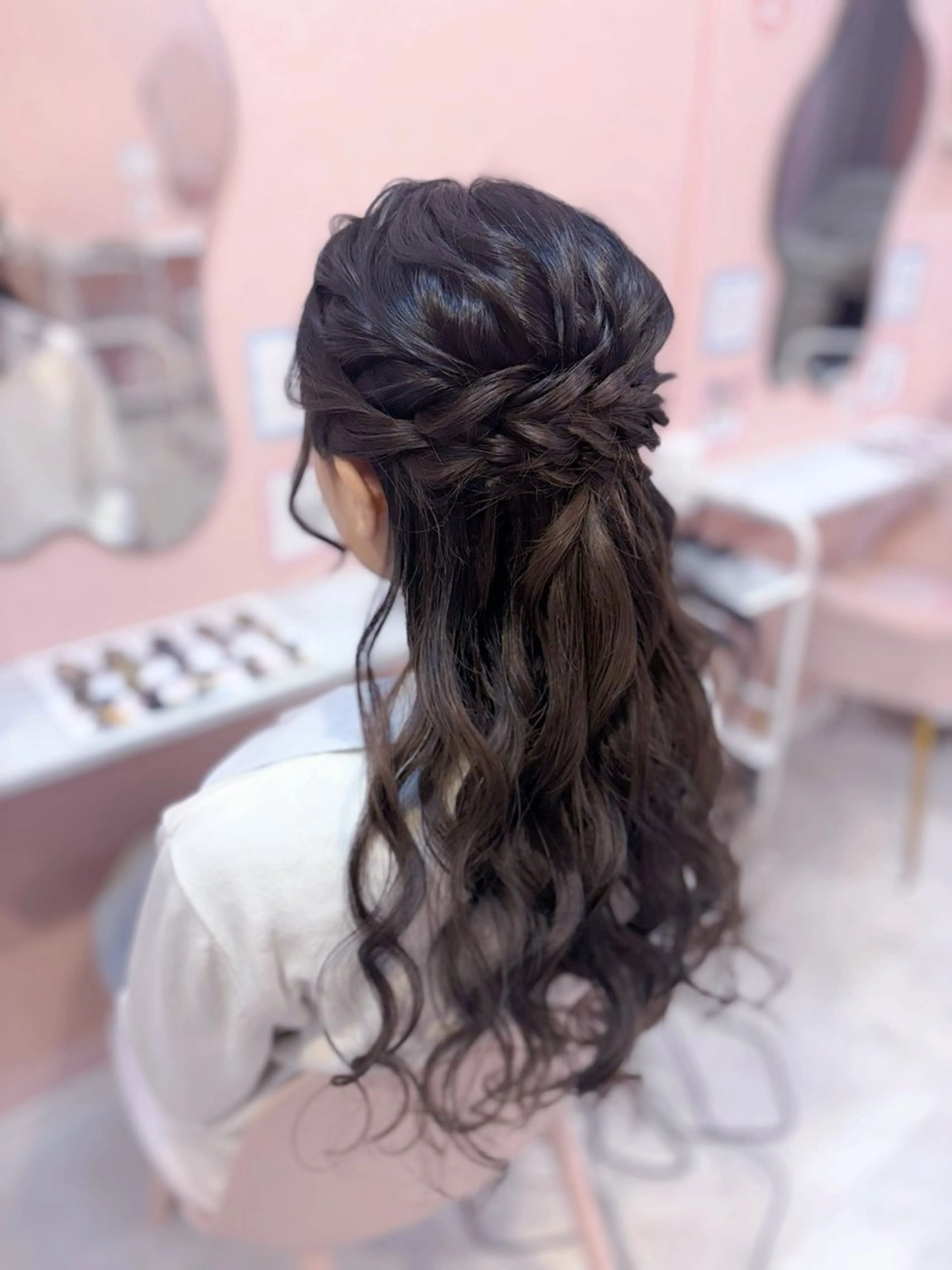 ロング ヘアセット LARME ヘアメ りほのヘアスタイル