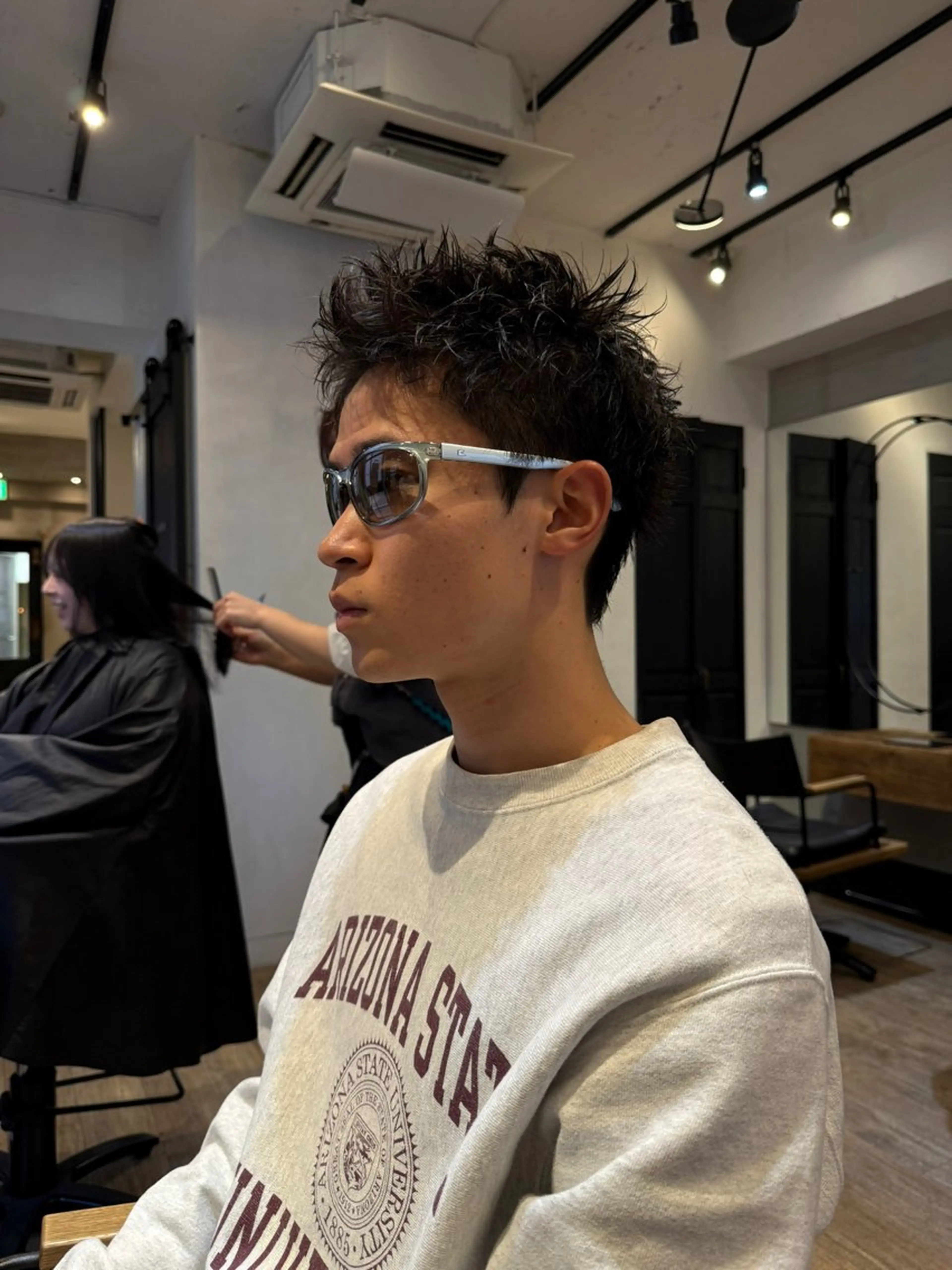 ショート パーマ メンズ メンズパーマ メンズショート スパイキーショート ショートヘア カット パーマ メンズショート/ピン パーマ/新宿/フウガのヘアスタイル