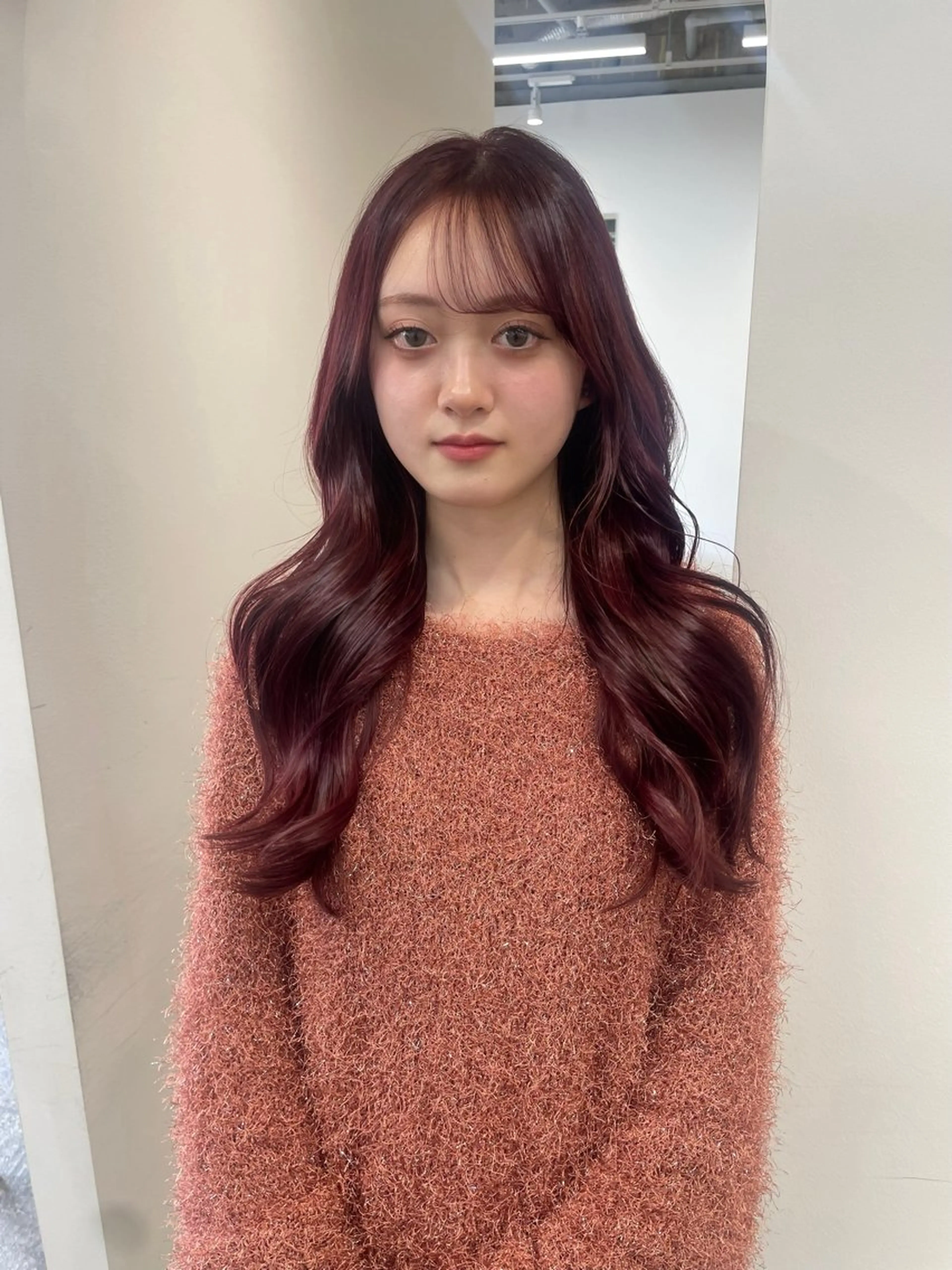 ロング カラー ヘアカラー トリートメント 𝘚𝘶𝘻𝘶 𓂃𓈒𓏸のヘアスタイル