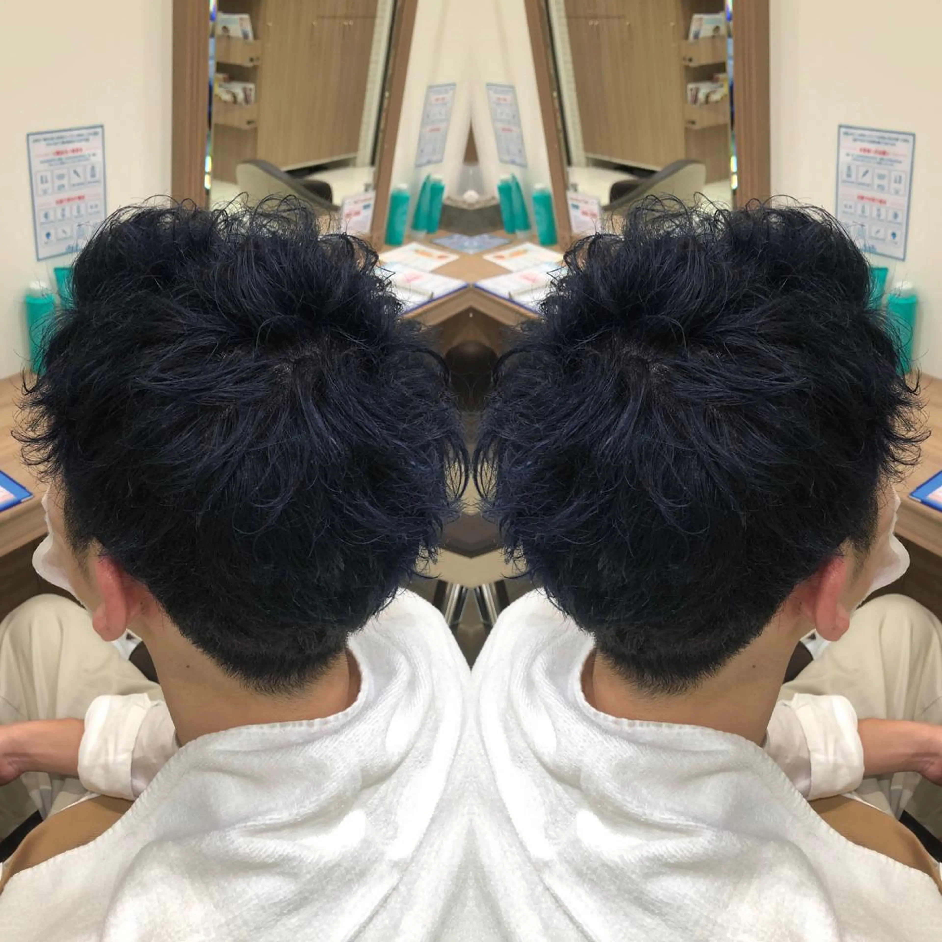 カラー メンズ 韓国レイヤー×透明感 カラー/山崎一輝のヘアスタイル