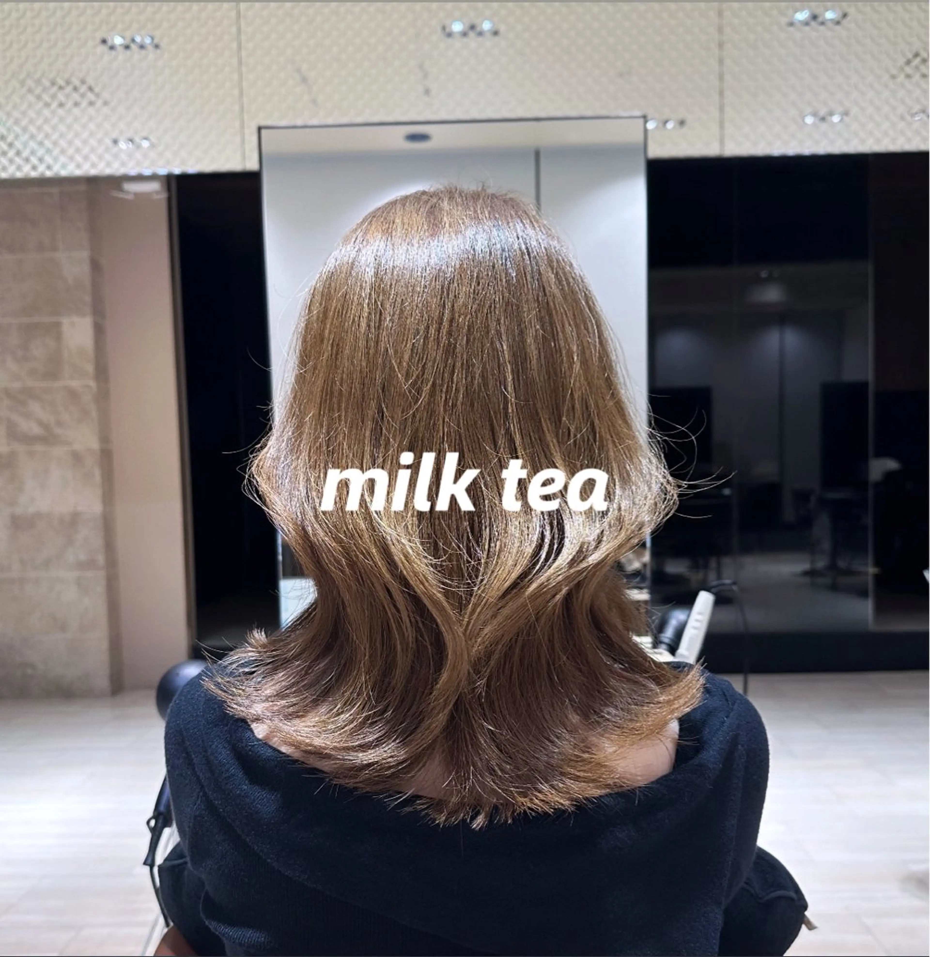 ミディアム カラー ニュアンスパーマ/ フェザーパーマ/平木のヘアスタイル