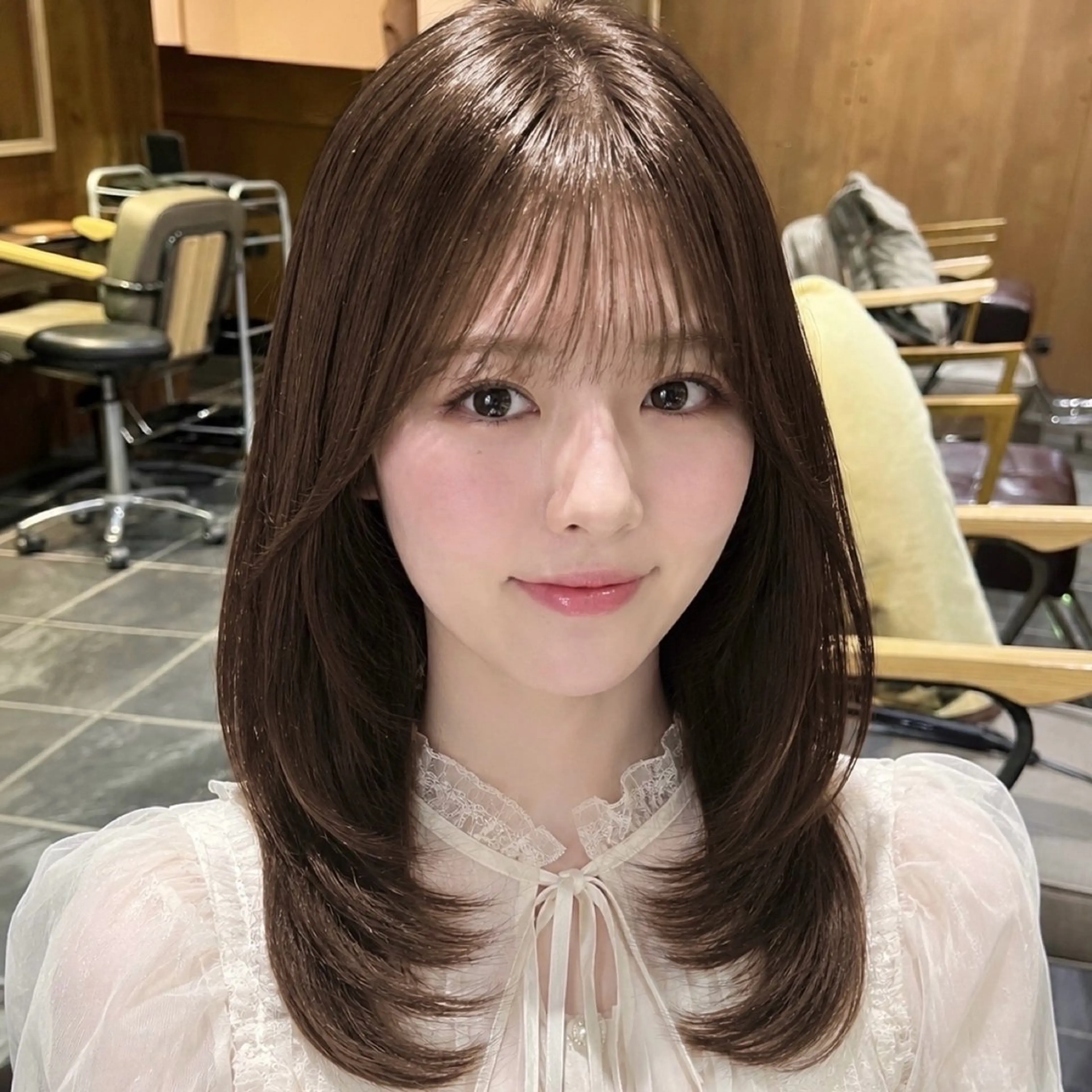 ミディアム カット ヘアカラー トリートメント ruen大分駅店/ chitoseのヘアスタイル